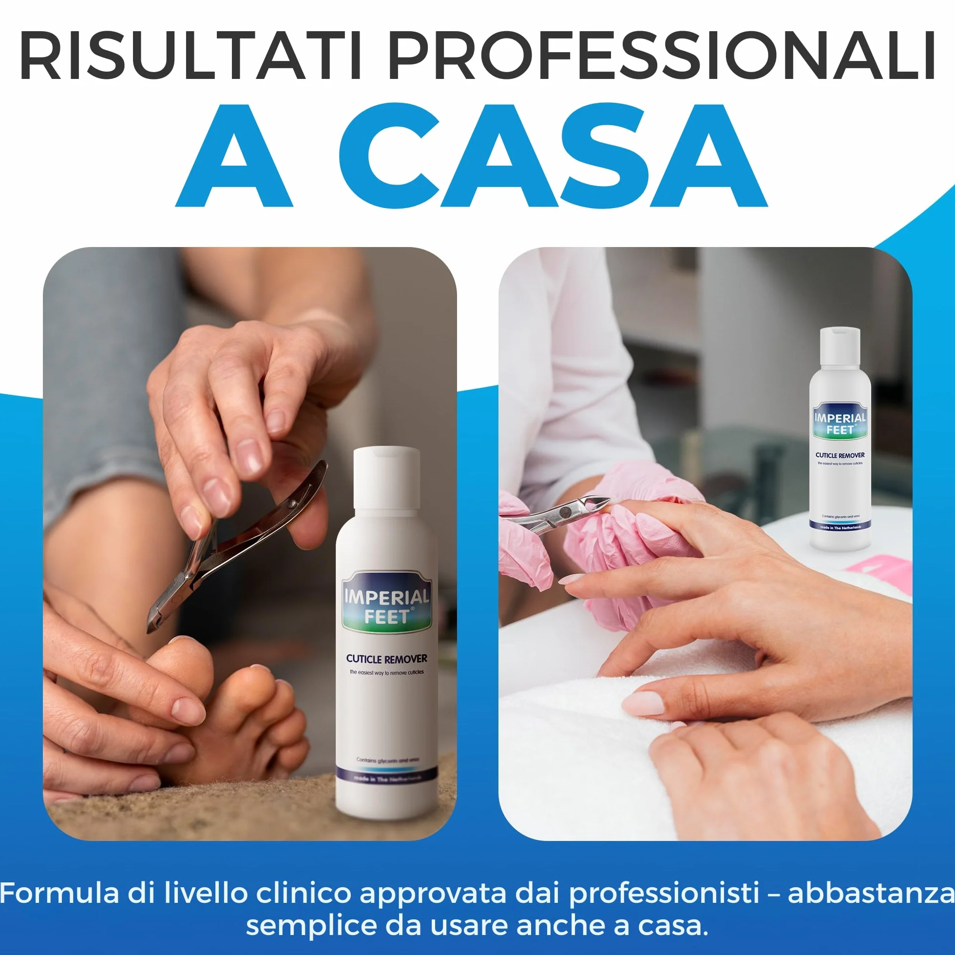Imperial Feet Rimuovi Cuticole Liquido-150ml Formula Professionale | Rimozione Istantanea della Cuticola con Glicerina e Urea-Detergente per Unghie che Ammorbidisce e Scioglie le Cuticole in Eccesso