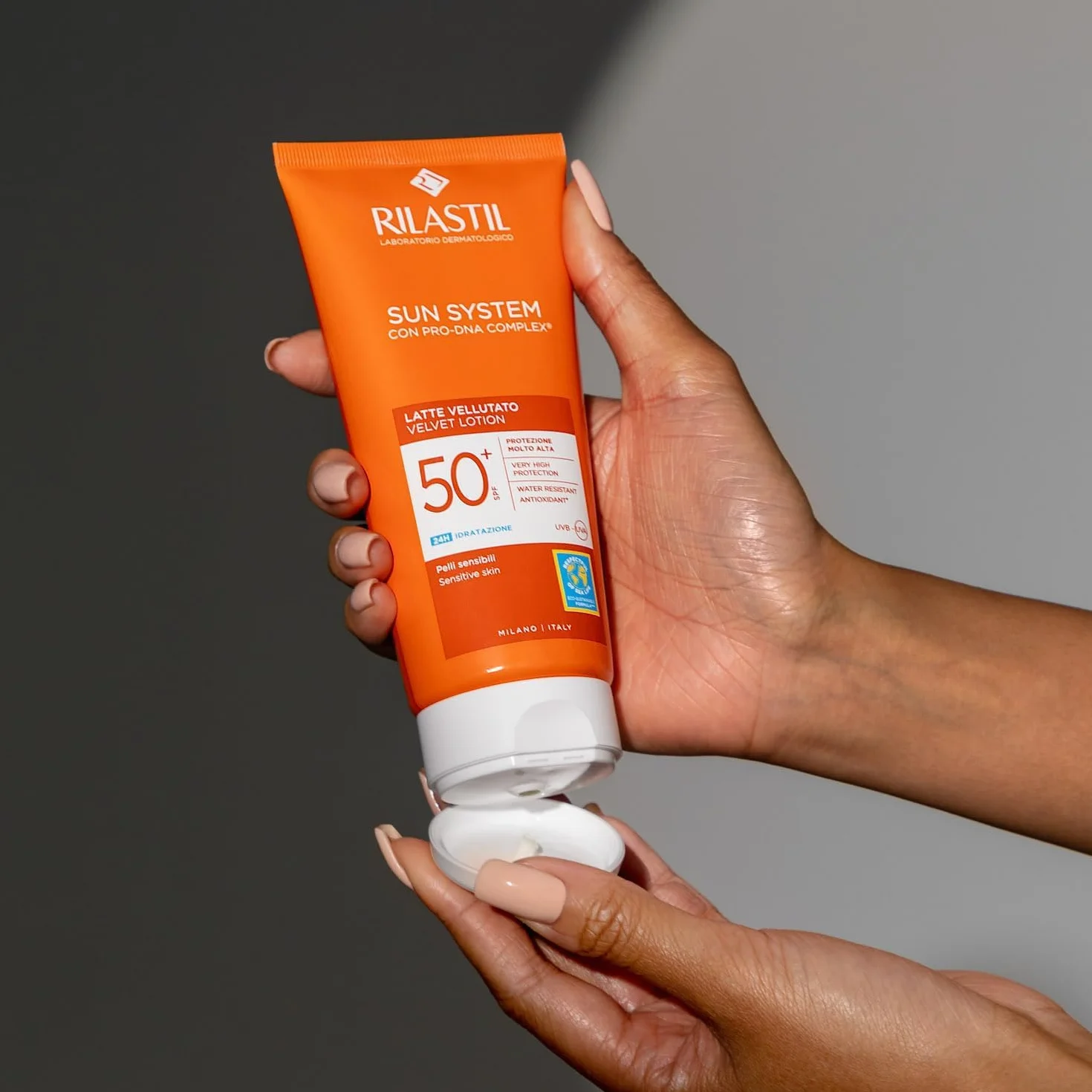 Rilastil Sun System Latte Vellutato SPF 50+ 200ml Emulsione Fluida