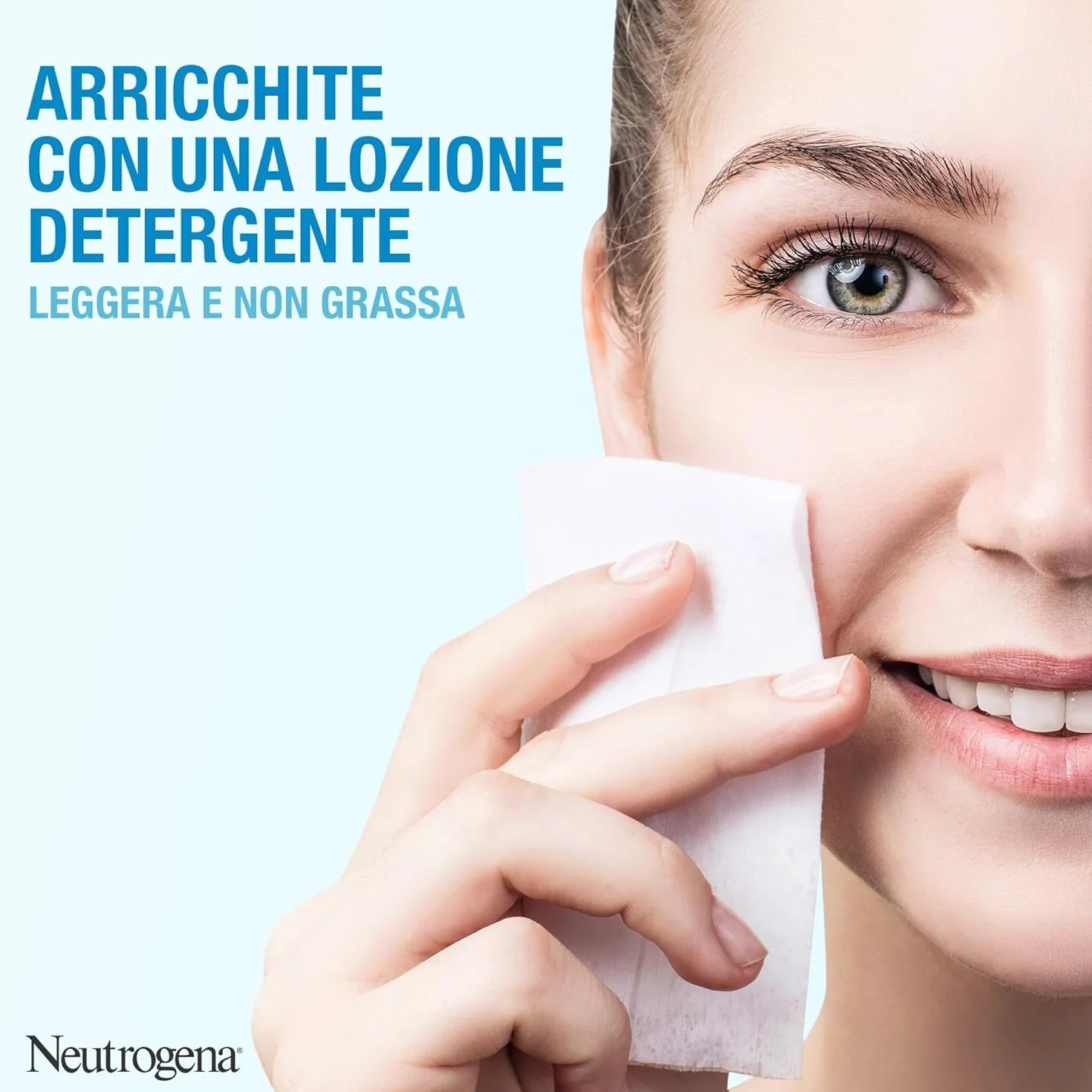 Neutrogena Hydro Boost Salviette Struccanti, Salviettine struccanti e idratanti arricchite con Acido Ialuronico, Struccante viso e occhi detergente per trucco waterproof, 1 confezione da 25 pezzi