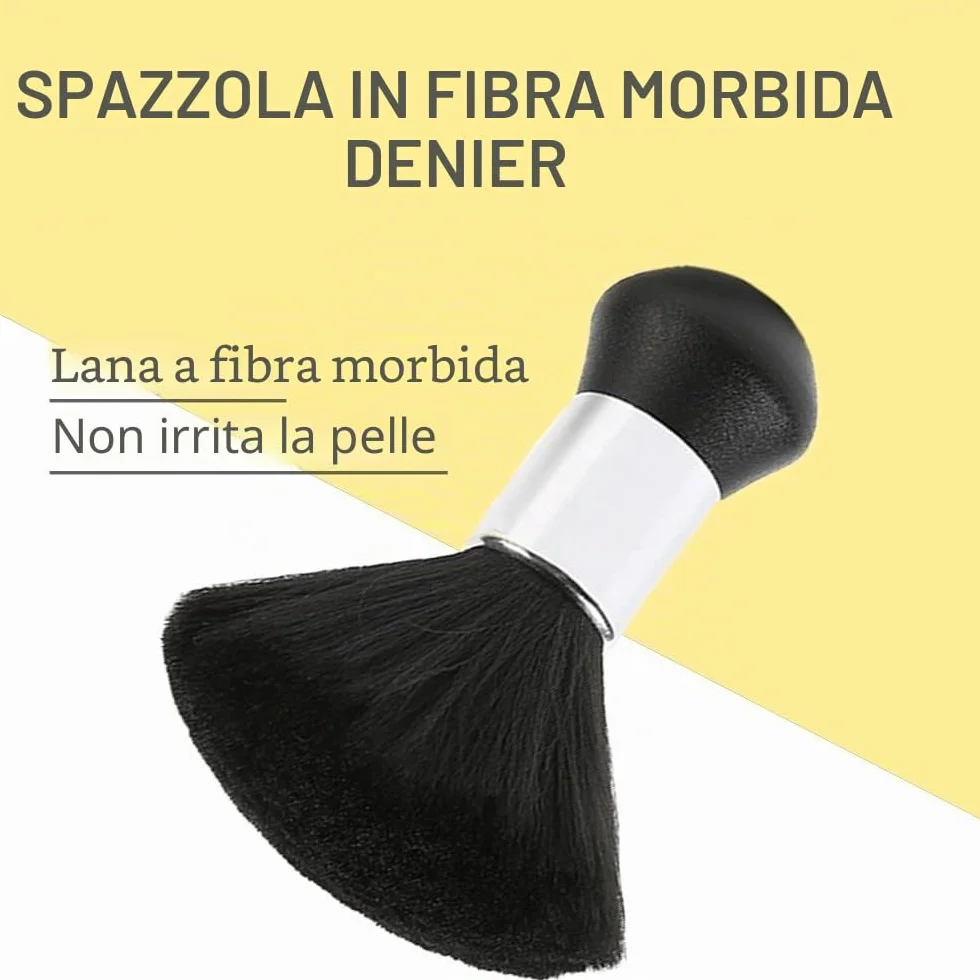 Barbiere Collo Spazzola - Nero, Pennello da Parrucchiere per Salone