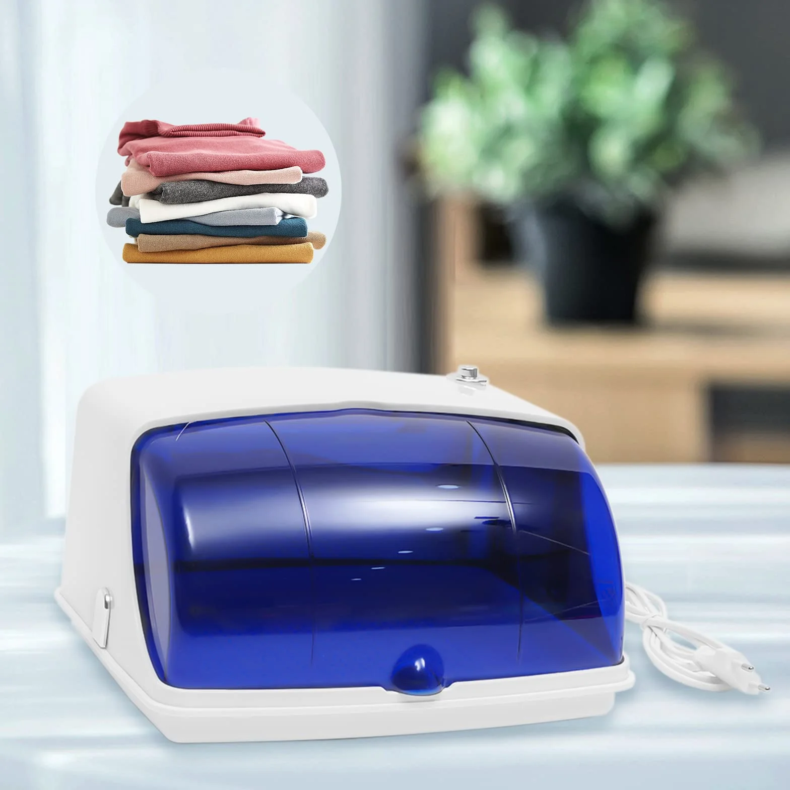 Disinfettante unghie manicure,Sterilizzatore materiale per unghie, sterilizzatore UV 5 W - per salone e casa, dimensioni 29 x 22 x 17 cm, presa UE