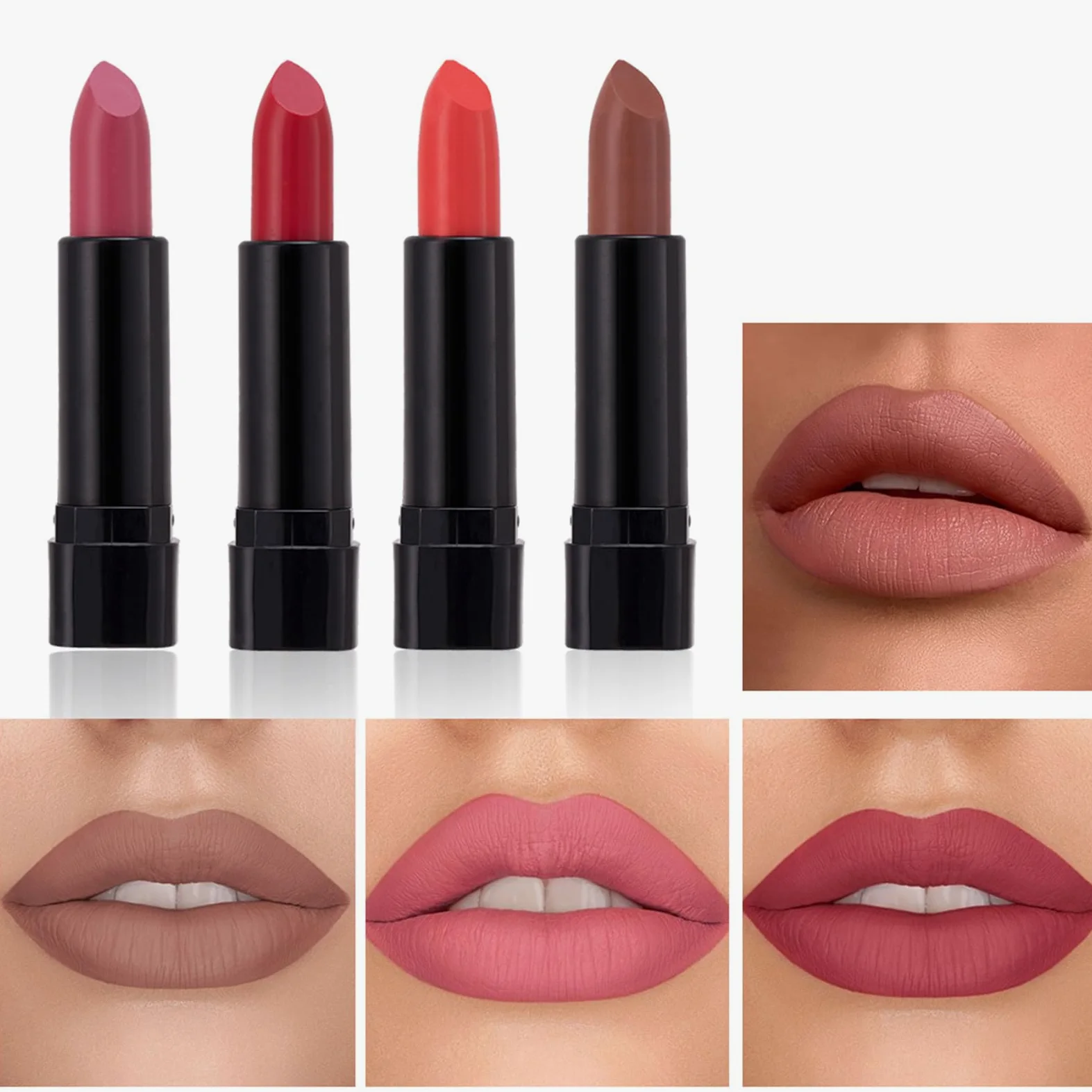 Kit per il trucco completo del viso, set per il trucco per principianti | Custodia per combinata per viso | Ombretto, fard, per sopracciglia, rossetto, smalto, pennello per sopracciglia pe
