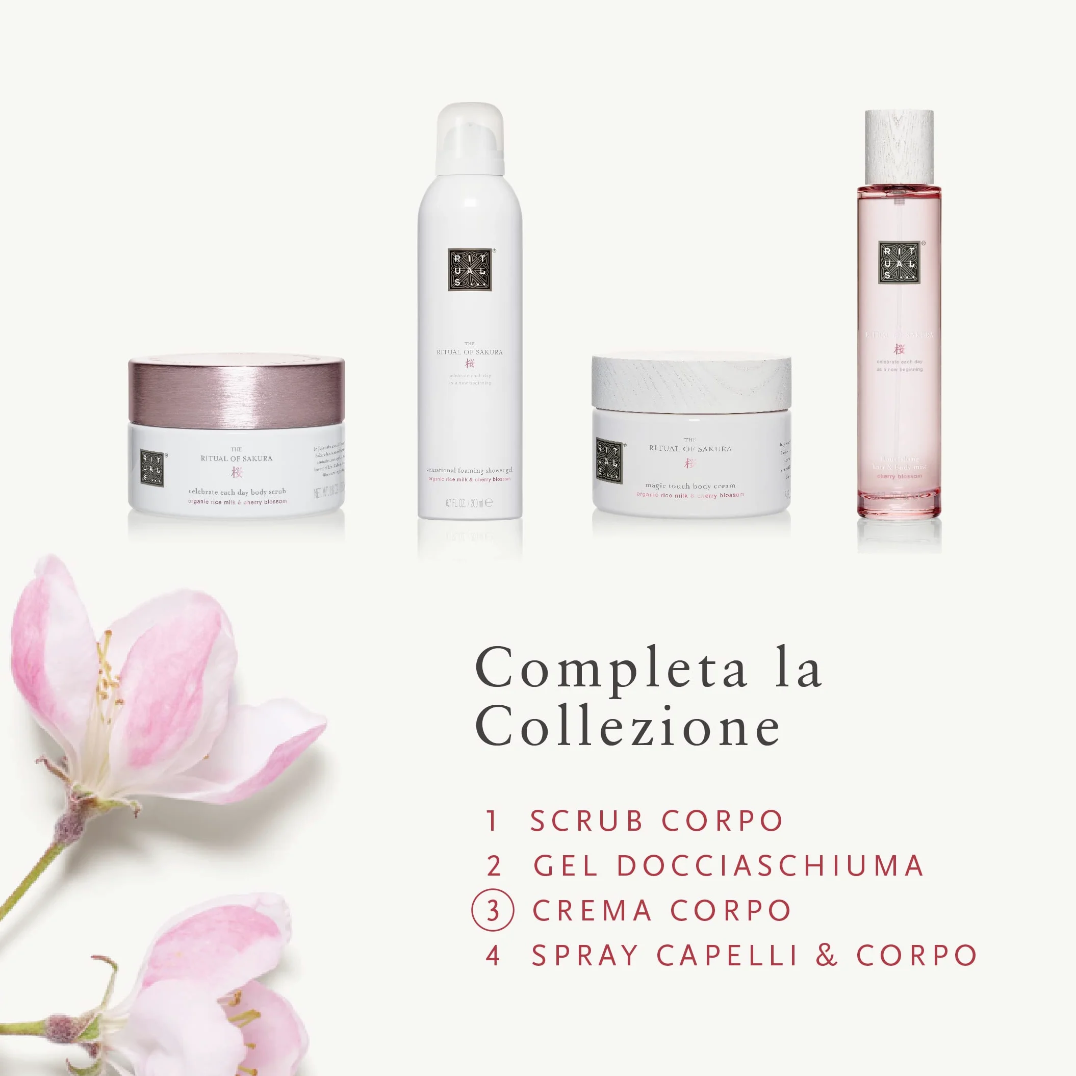 RITUALS Ricarica Crema Corpo di The Ritual of Sakura, Con Latte di Riso, Fiori di Ciliegio, Antiossidanti, Vitamina E e Centella Asiatica ‒ Nutre e Rigenera la Pelle