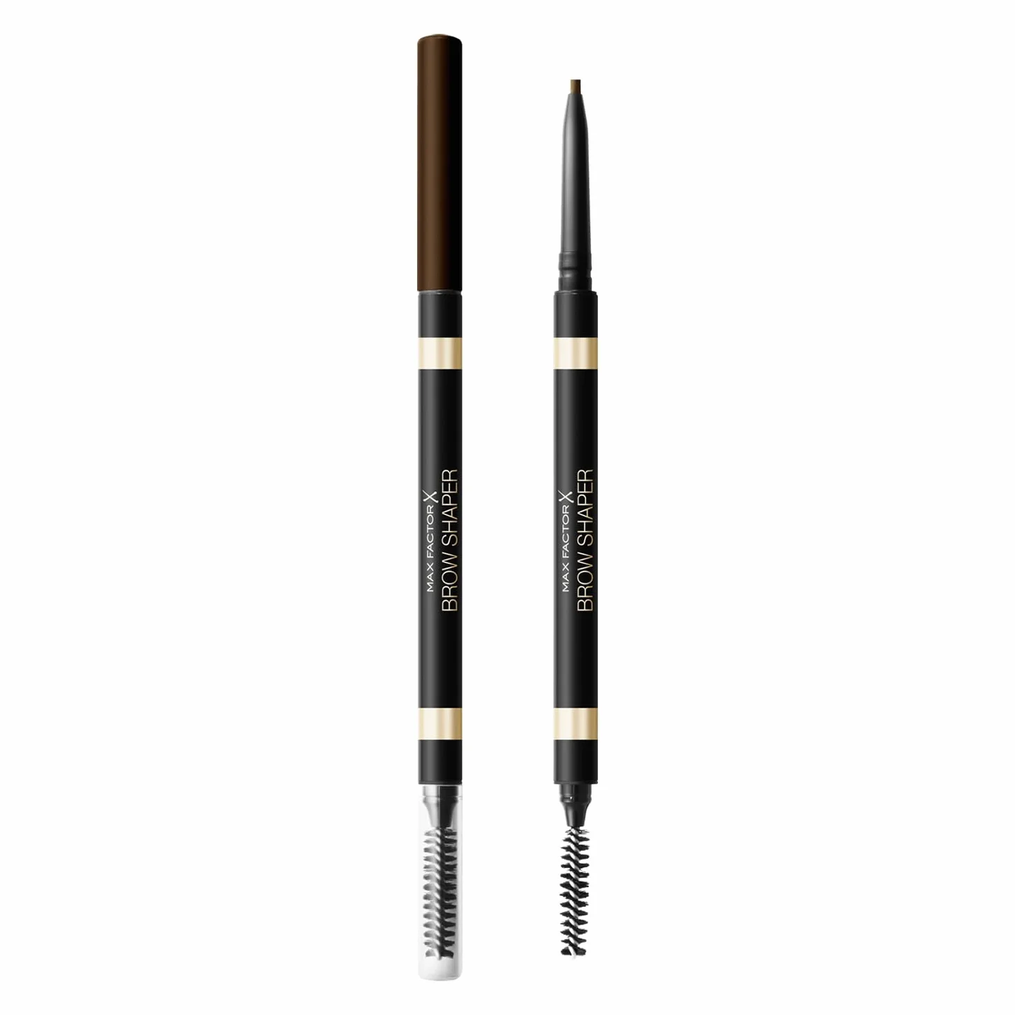 Max Factor - Matita Sopracciglia Brow Shaper con Punta automatica e Pettinino - 030 Deep Brown - 1 g