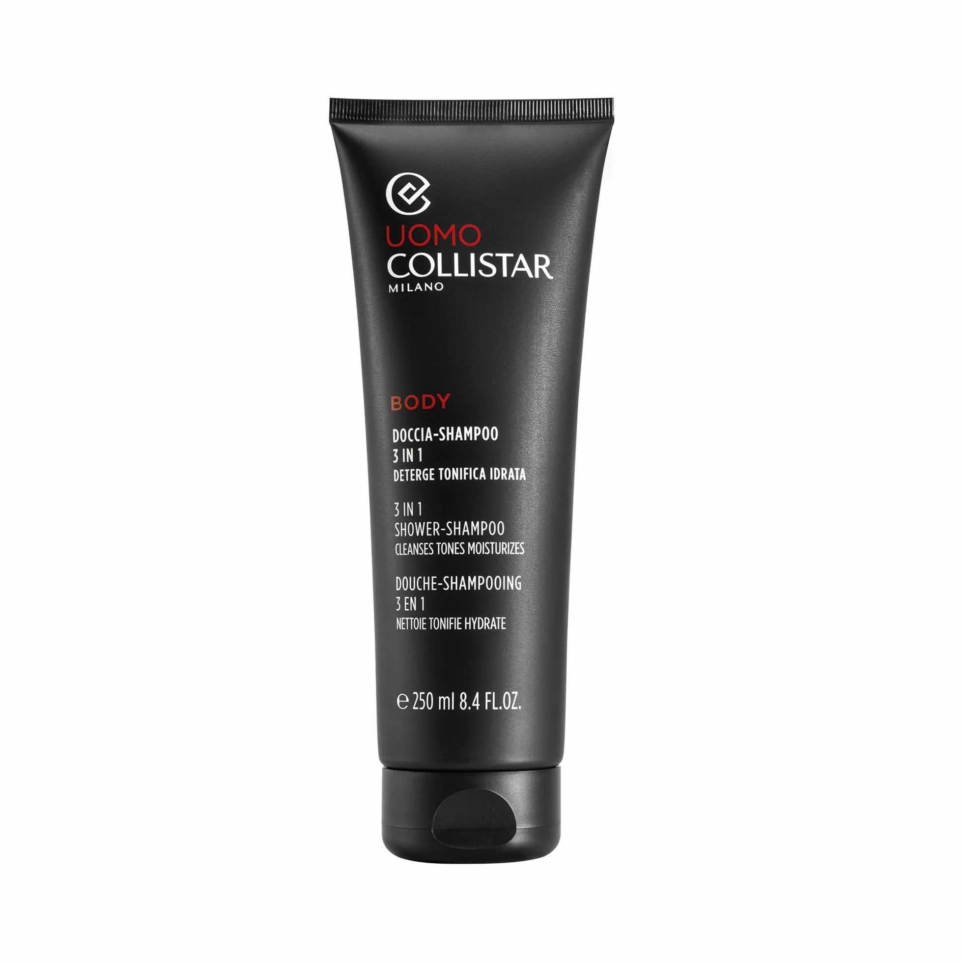Collistar Cofanetto Regalo Uomo, Doccia-Shampoo 3in1 250 ml + Deo Freschezza 48h Spray 100 ml, Set Regalo Idratante e Tonificante, Fragranza Bergamotto Italiano