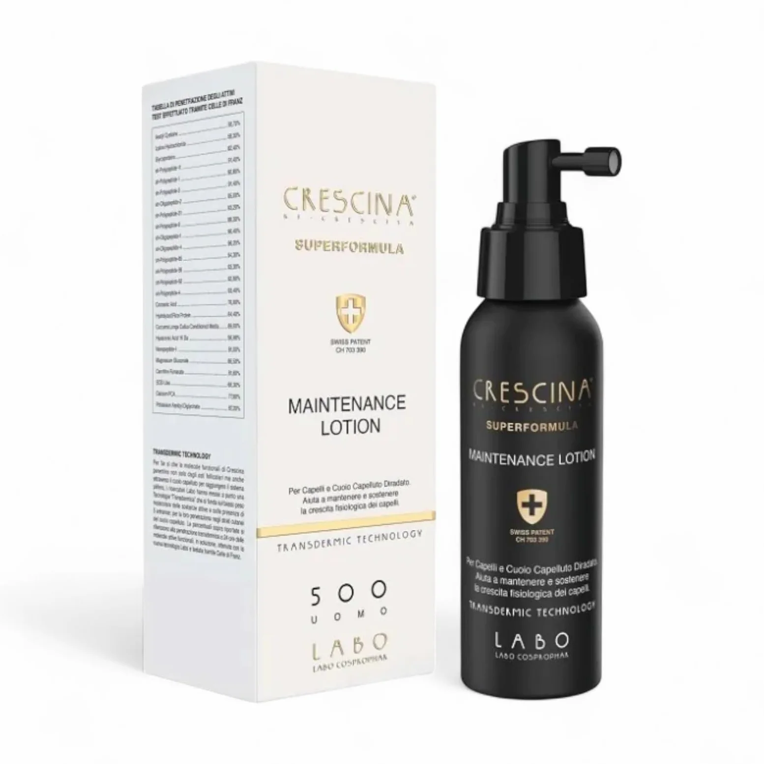 Crescina Ri-Crescita Superformula Maintenance Lotion Trattamento Anticaduta in Lozione Spray Uomo 500 100ml