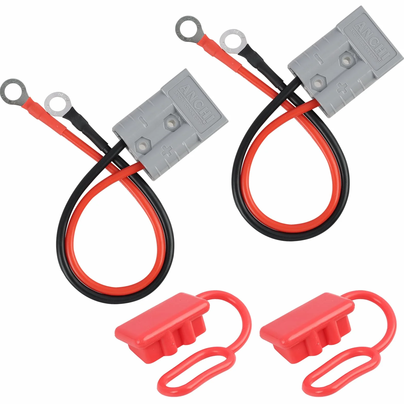 Anderson 2 connettori 50A 600V 10 AWG 30 cm connettore batteria spina cavo caricabatterie
