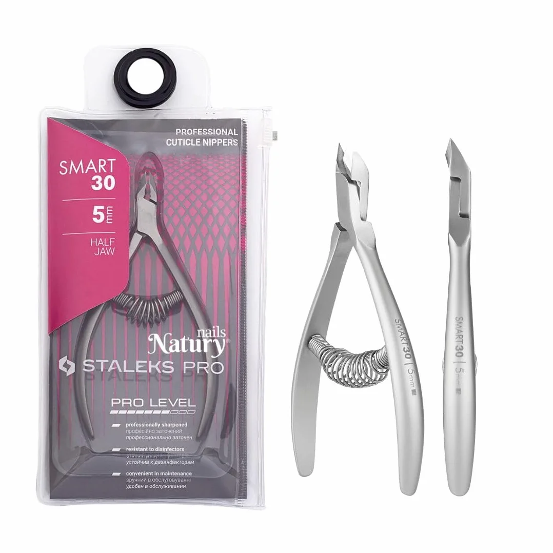 STALEKS PRO by Natury Nails Pinza professionale per cuticole 5 mm. Acciaio inossidabile (Smart 30-5mm)