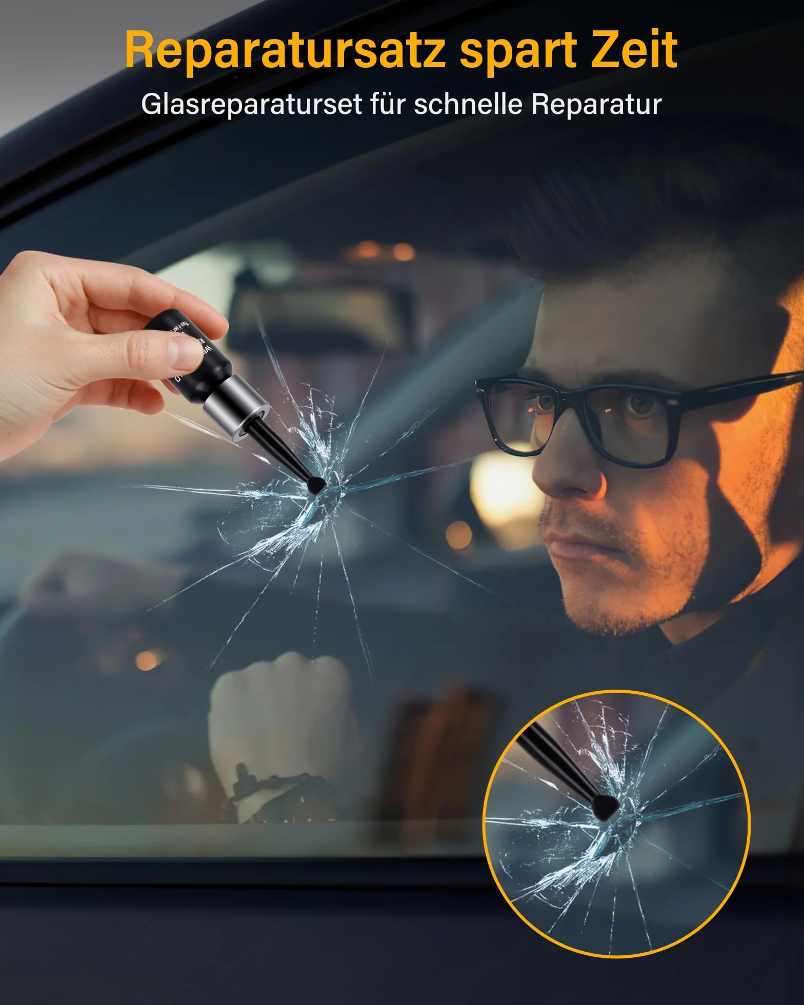 Kit di Riparazione Parabrezza Auto 4pcs per Salti e Crepe