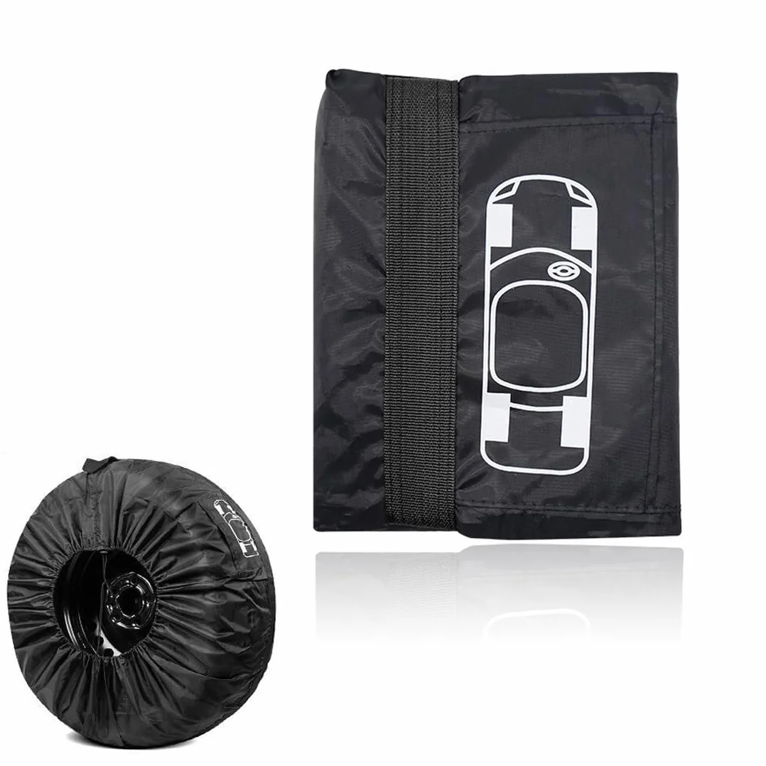 Copertura Universale Impermeabile per Ruota di Scorta Auto Protezione Decorativa (Nero)