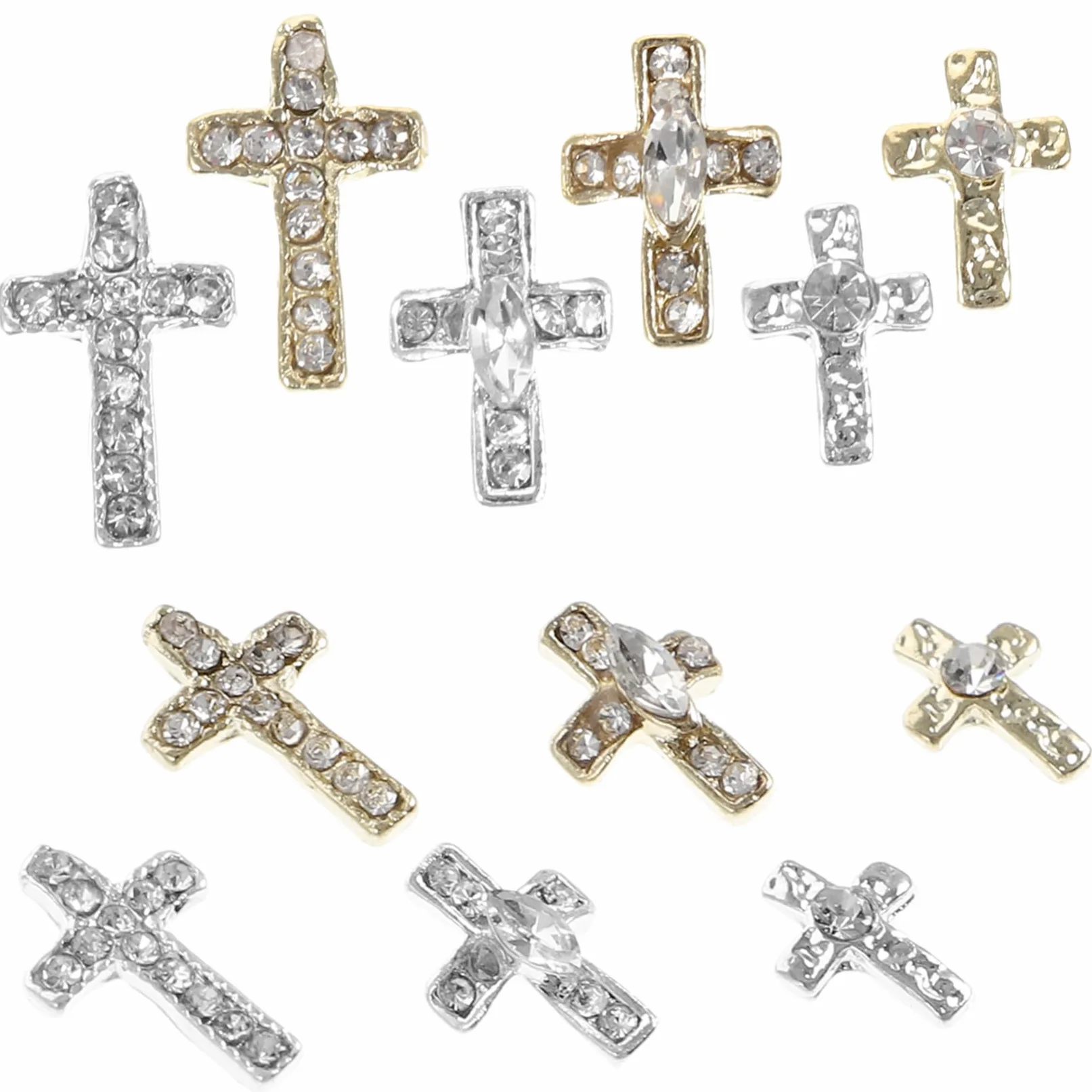 FOMIYES 4 Set Smalto A Croce Fascino Delle Unghie Ciondoli Per Unghie Strass Forniture Per Unghie Ciondoli Per Unghie Per Unghie Acriliche Fascino Per Unghie Lega Di Zinco 60 Pezzi * 4