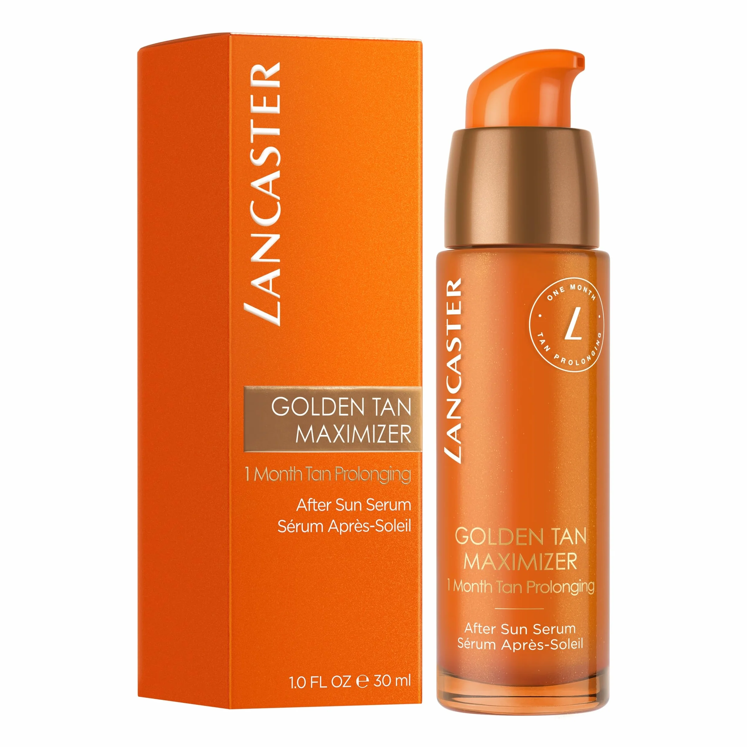 Lancaster Golden Tan Maximizer - After Sun Serum, Siero Dospole, Prolunga l'Abbronzatura fino a 1 Mese, Lenisce e Ripara la Pelle dai Danni Causati dal Fotoinvecchiamento, 30 ml