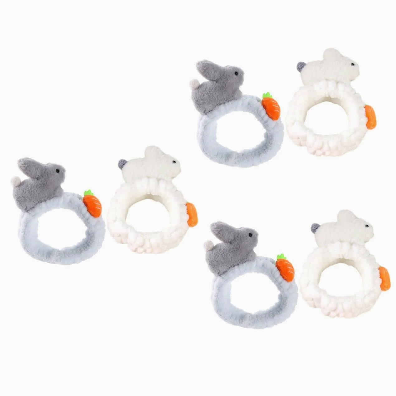MAGICLULU 3 Set Eleganti Fasce Per Il Trucco in Peluche Fasce Per Ricci Fascia Per La Spa Per Il Lavaggio Del Viso Fascia Per in Morbida Flanella Forma Per Donne E Ragazze 2 Pezzi * 3