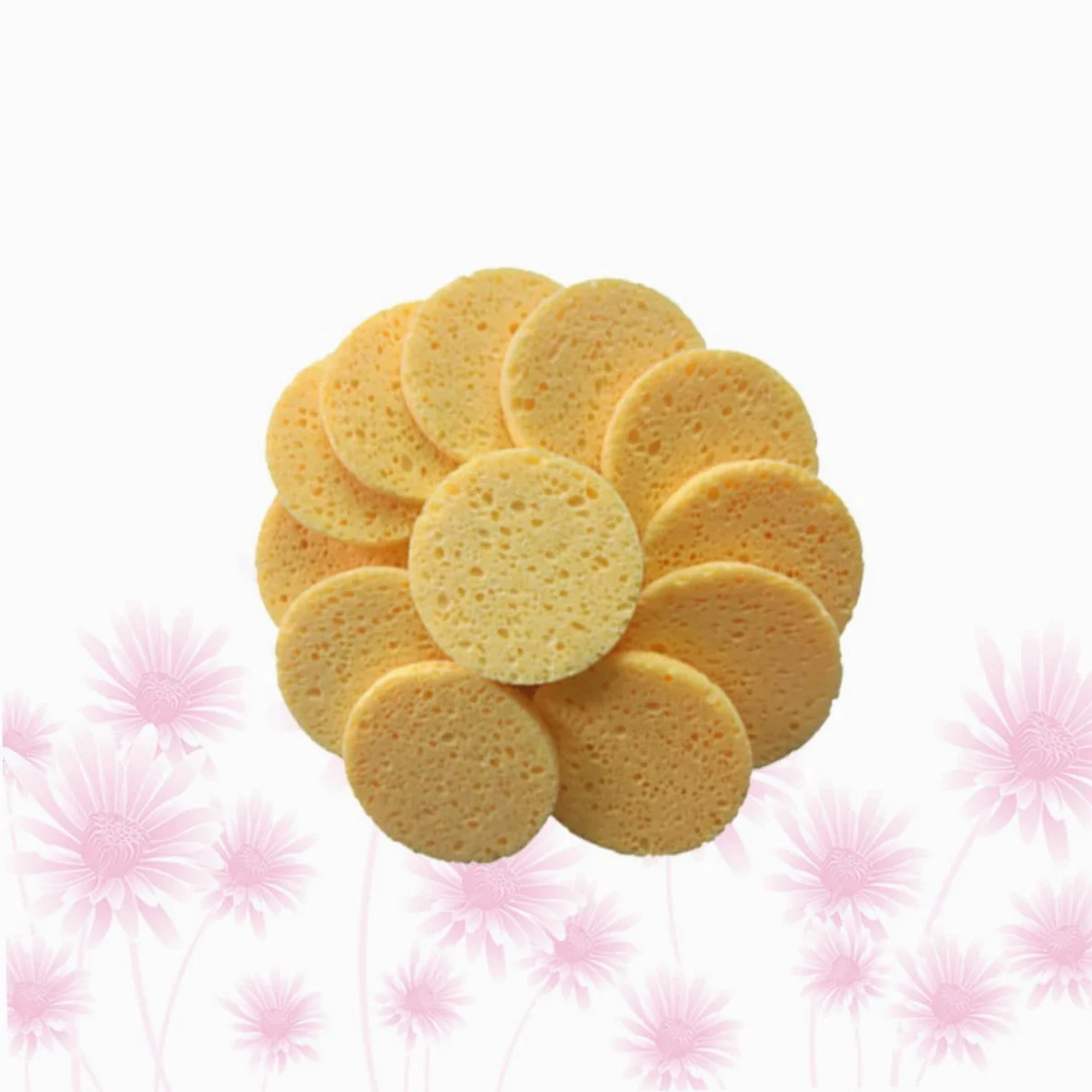 Healeved 3 Set Di Dischetti Di Cotone Per Il Trucco Delicati Sulla Pelle Con Cuscino Di Spugna Rotondo Per La Pulizia 20 Pezzi * 3