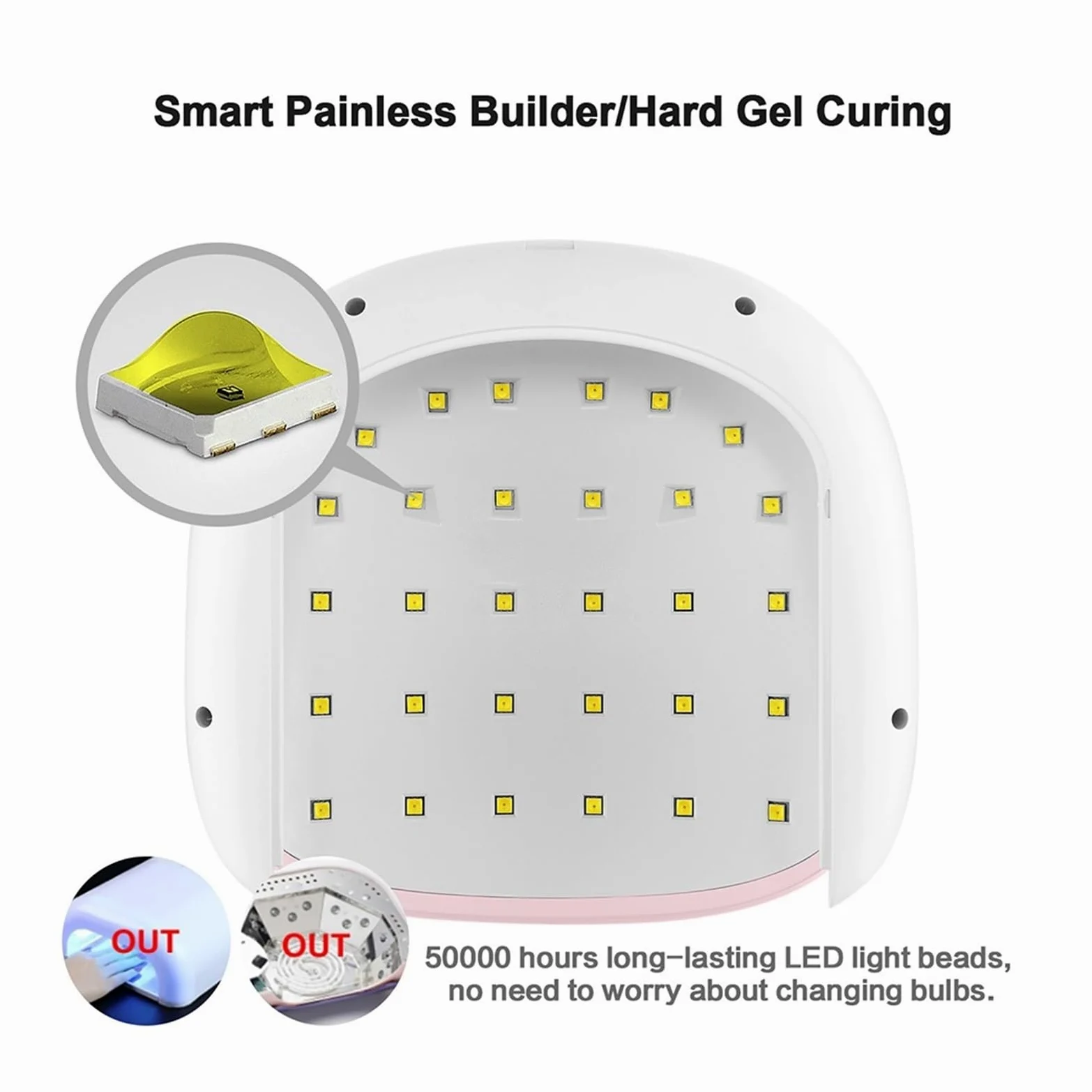 Lampada LED per unghie, Lampada for unghie a LED Lampada for unghie Lampada for unghie a LED UV 48W for gel polimerizzanti Smalto con sensore intelligente Attrezzatura for salone di nail art for manic