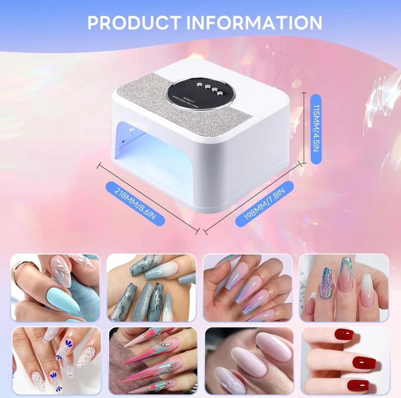 LAMPADA UNGHIE FORNETTO UNGHIE NAIL ART UV LED SUN L5 268W