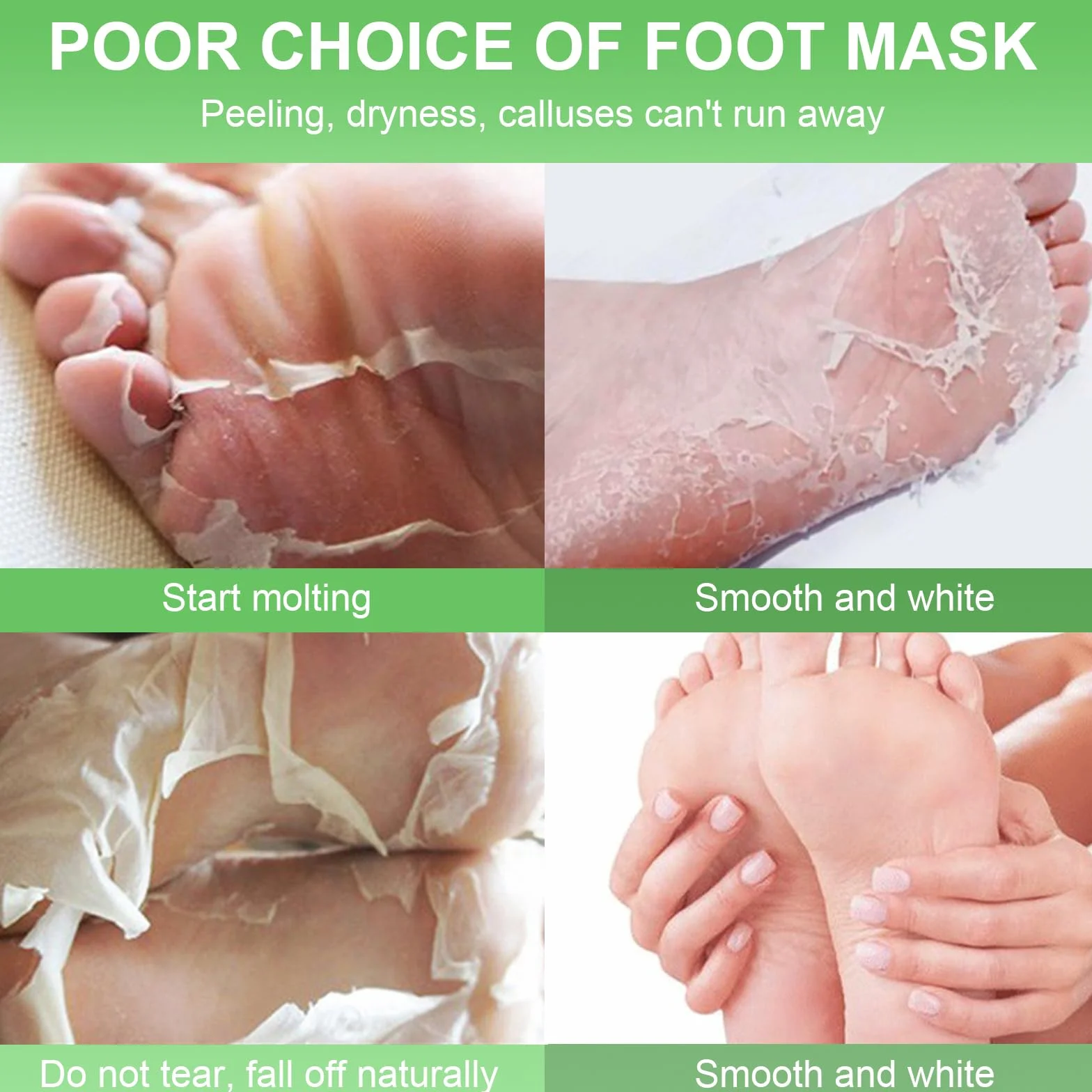 2 Paia Maschera Piedi Esfoliante, Maschera Piedi Idratante, Maschera Esfoliante Piedi, Rimozione di Calli e Pelle Morta Piedi, Scrub Piedi per Piedi Lisci e Morbidi (Aloe Vera)