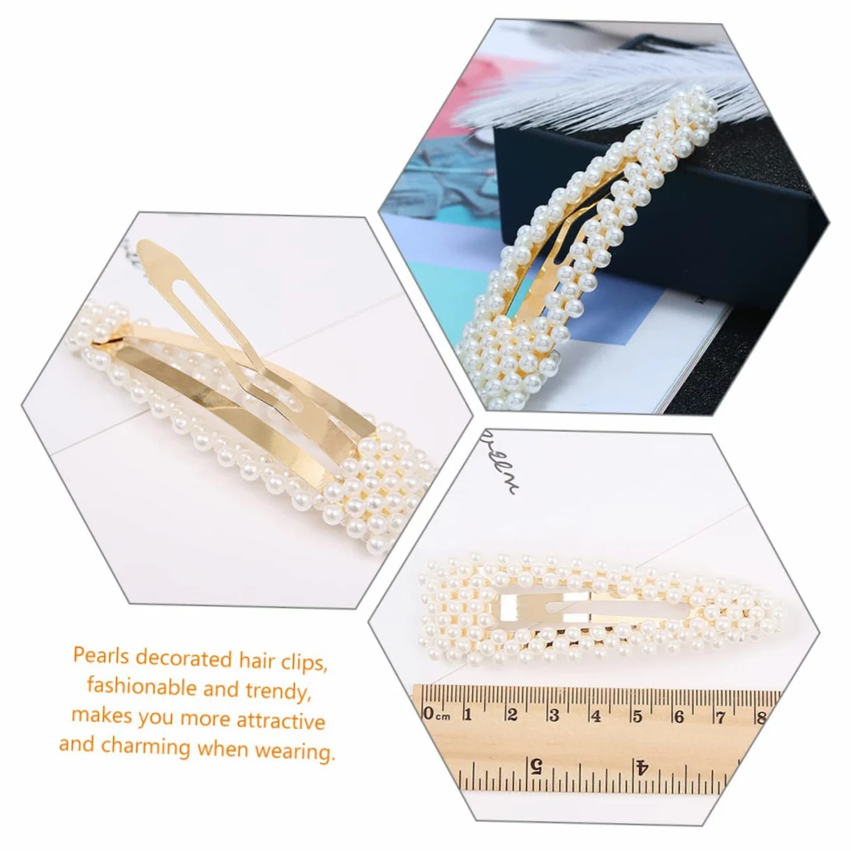 minkissy 20pezzi Fermagli Per Con Perle Eleganti Clip Decorative Per Donna e Ragazza Per Cerimonie e Uso Quotidiano Design Semplice e Confortevole