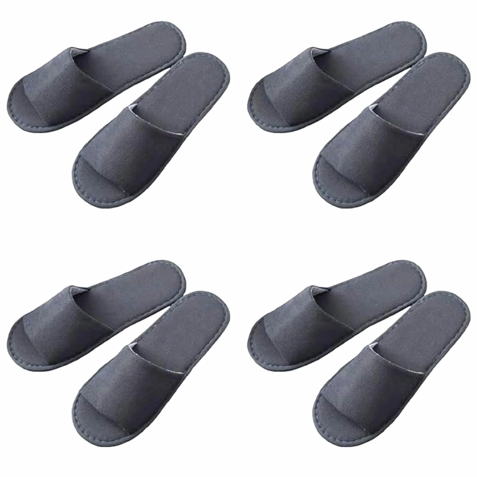 Pantofole Hotel Ciabattine Spa Morbide Punta Chiusa Antiscivolo Pile Corallo Unisex Portatili 4 Paia