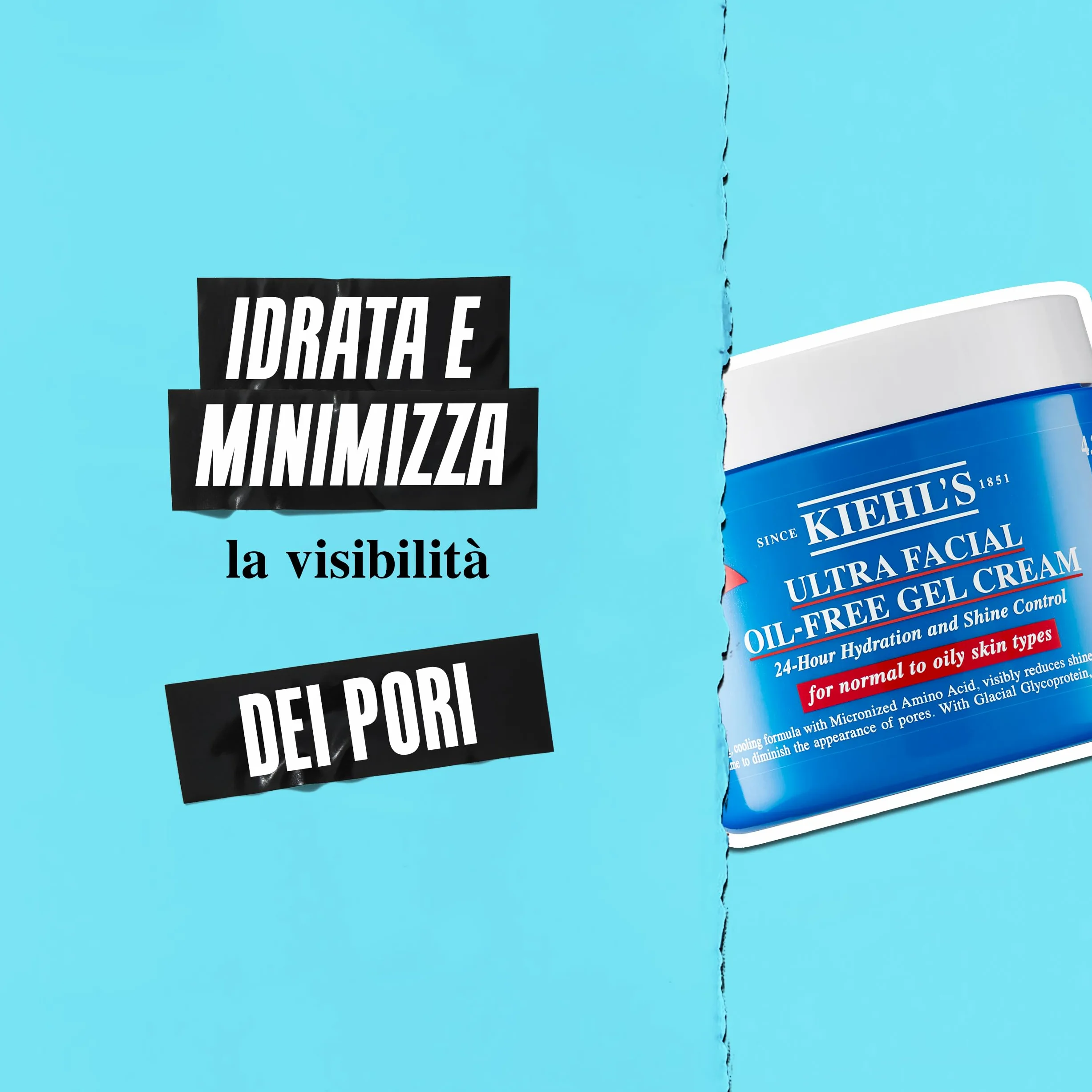 KIEHL'S Ultra Facial Oil-Free Gel Cream, Crema in Gel Idratante, Per Pelli da Normali a Grasse