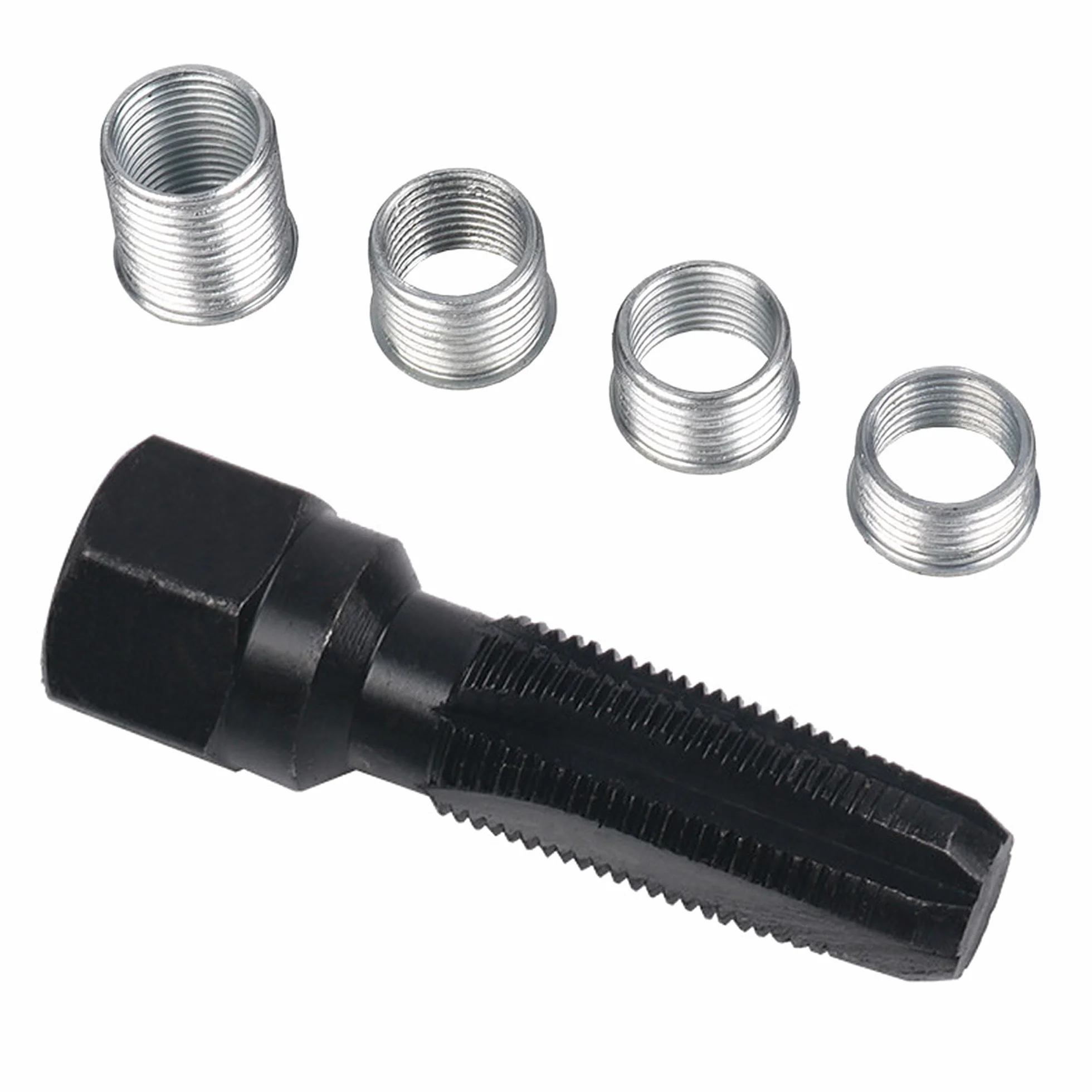 ANBOO Set di 5 Strumenti di Riparazione Filettature Candele Accensione M14 x 1,25 con 4 Inserti