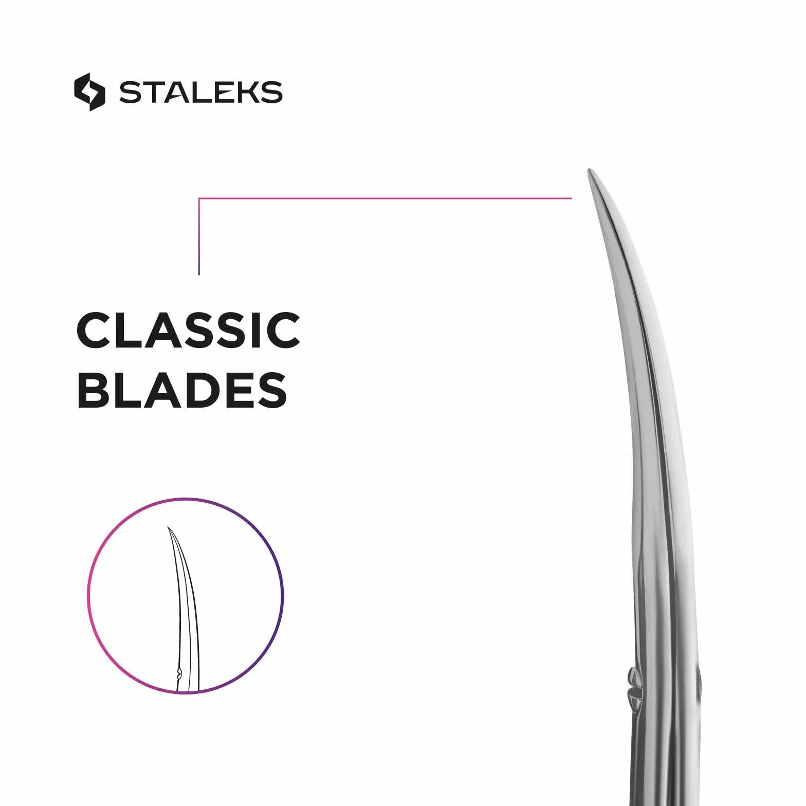 STALEKS PRO forbici professionali per cuticole 25 mm
