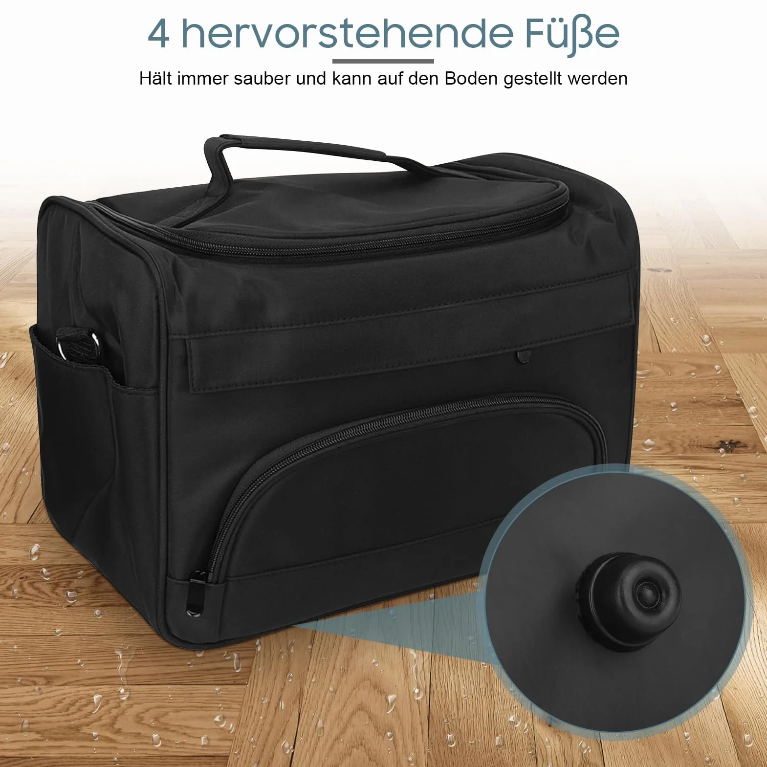 Borsa Trasporto Parrucchiere con Tracolla Regolabile Grande Borsa Organizzata Multi Strato per Attrezzatura Capelli Portatile Viaggio