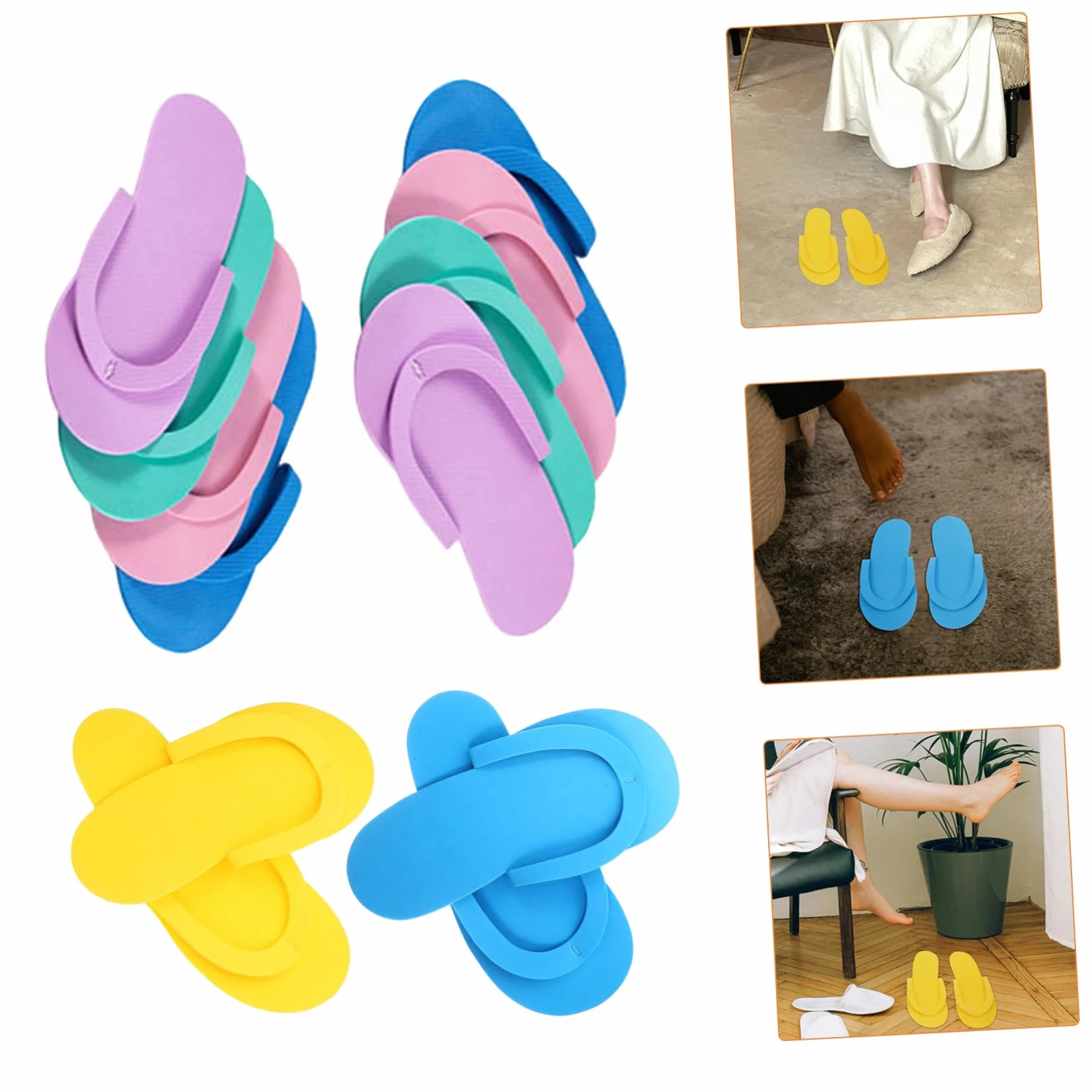 24 paia Pantofole Usa e Getta in EVA Leggere Antiscivolo per Pedicure Spa e Hotel Infradito Monouso per Ospiti Comode e Igieniche per Viaggi e Piscina