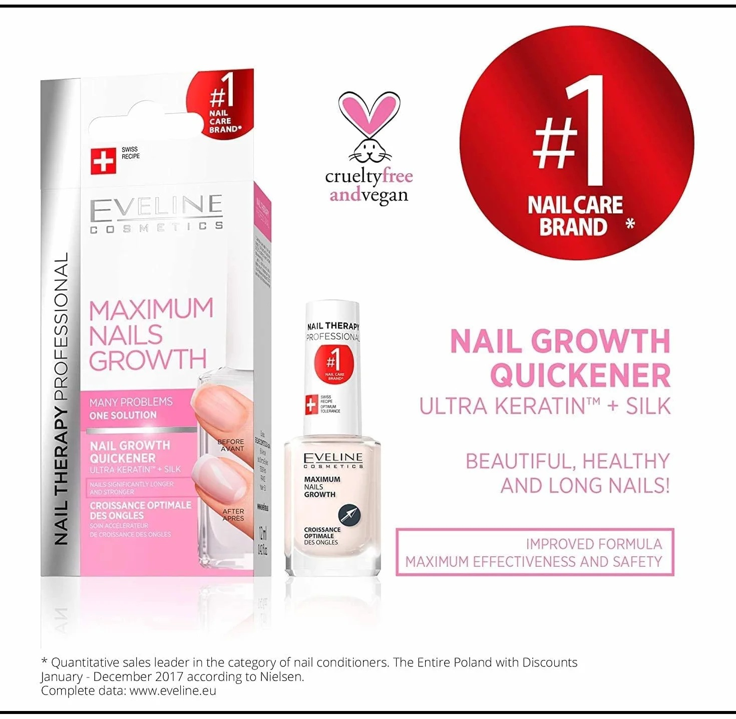 Eveline Cosmetics - Stimolatore crescita unghie "Maximum Nails Growth", 12 ml