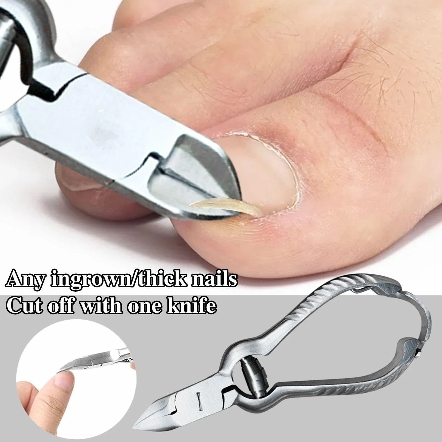 1 Pezzo Di Pinze Ad Ago Con Scanalatura Per Unghie, 3 Pezzi Di Tagliaunghie Per Manicure, Tagliaunghie Dei Piedi, Tagliaunghie Per Unghie Spesse, Unghie Incarnite, Strumenti Per Unghie Incarnite