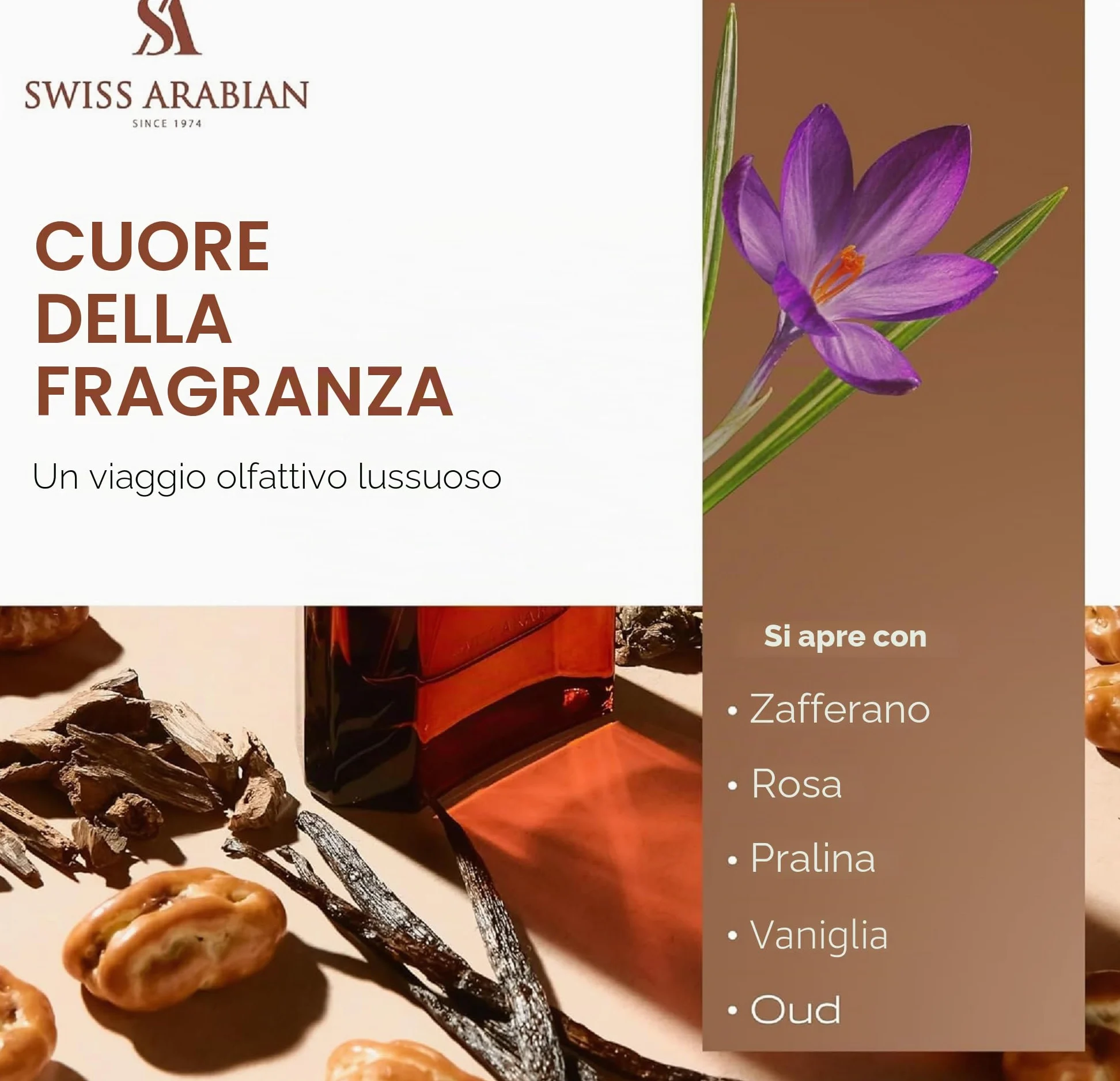 SWISS ARABIAN Oud 07 – Prodotti di lusso di Dubai – Eau de Parfum duraturo e addirittura seducente – Un profumo di alta qualità – Il lussuoso profumo dell'Arabia –