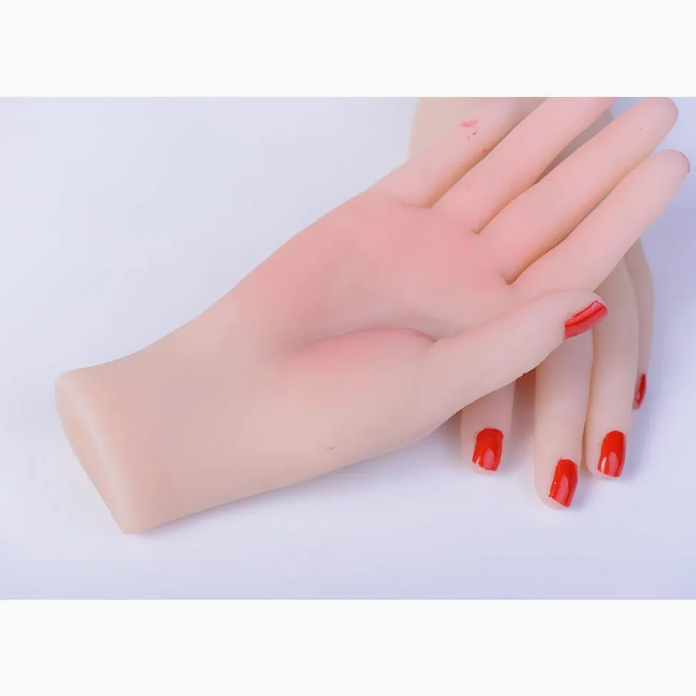 Modello di Mano in Silicone, Mani morbide Mani finte per Mani Femminili Modello Mannequin Gioielli Anello Guantobraccialebraccialetto Schizzo Nail Display
