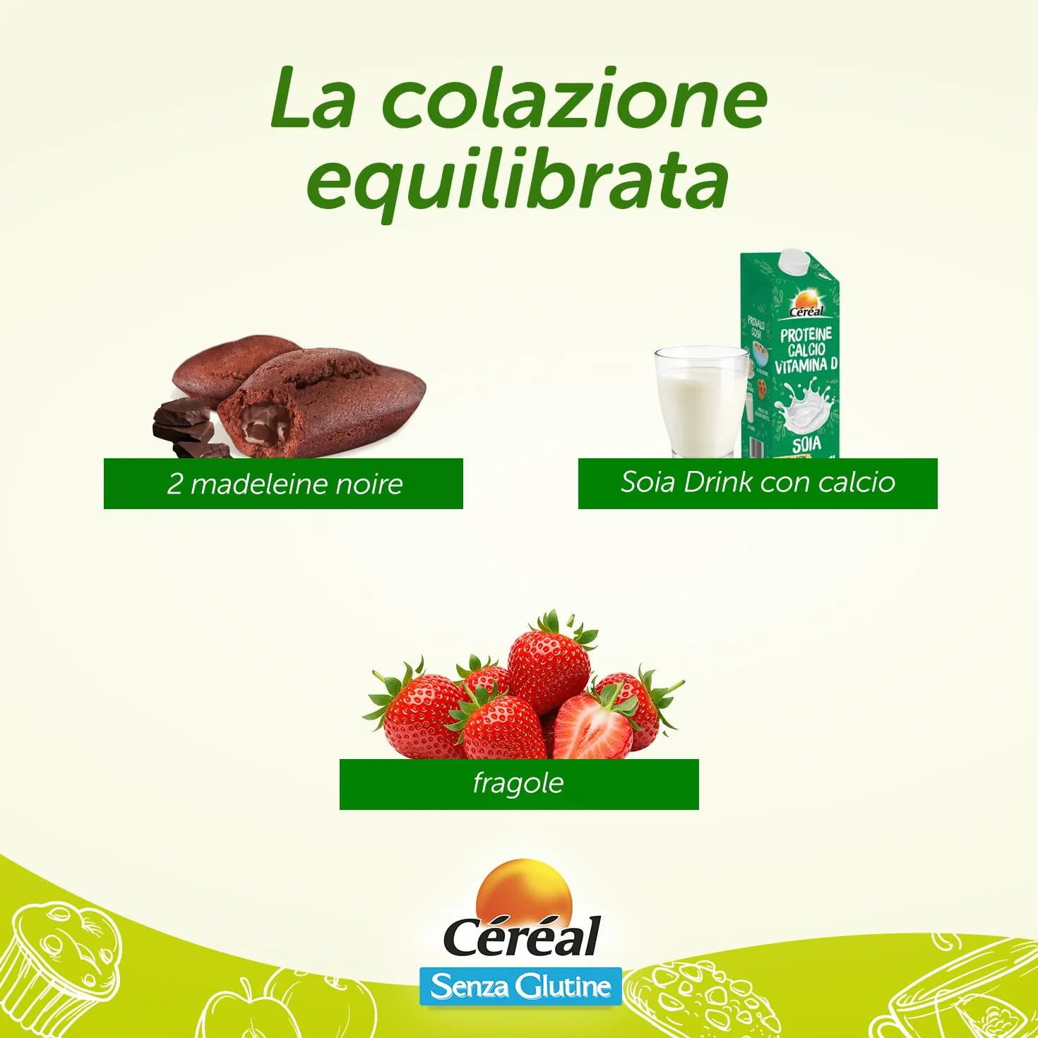 Céréal Madeleine Noire, Merendine Senza Glutine e Lattosio, Dolci Senza latte, Dolci con cioccolato fondente certificato RFA, 200 g