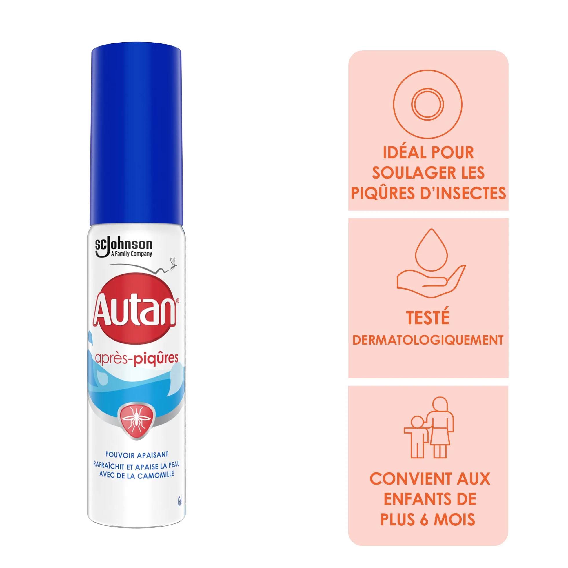 Autan Gel dopo punture - Allevia punture di zanzare, ortiche, taoni - Contiene camomilla e aloe vera, 1 gel, 25 ml