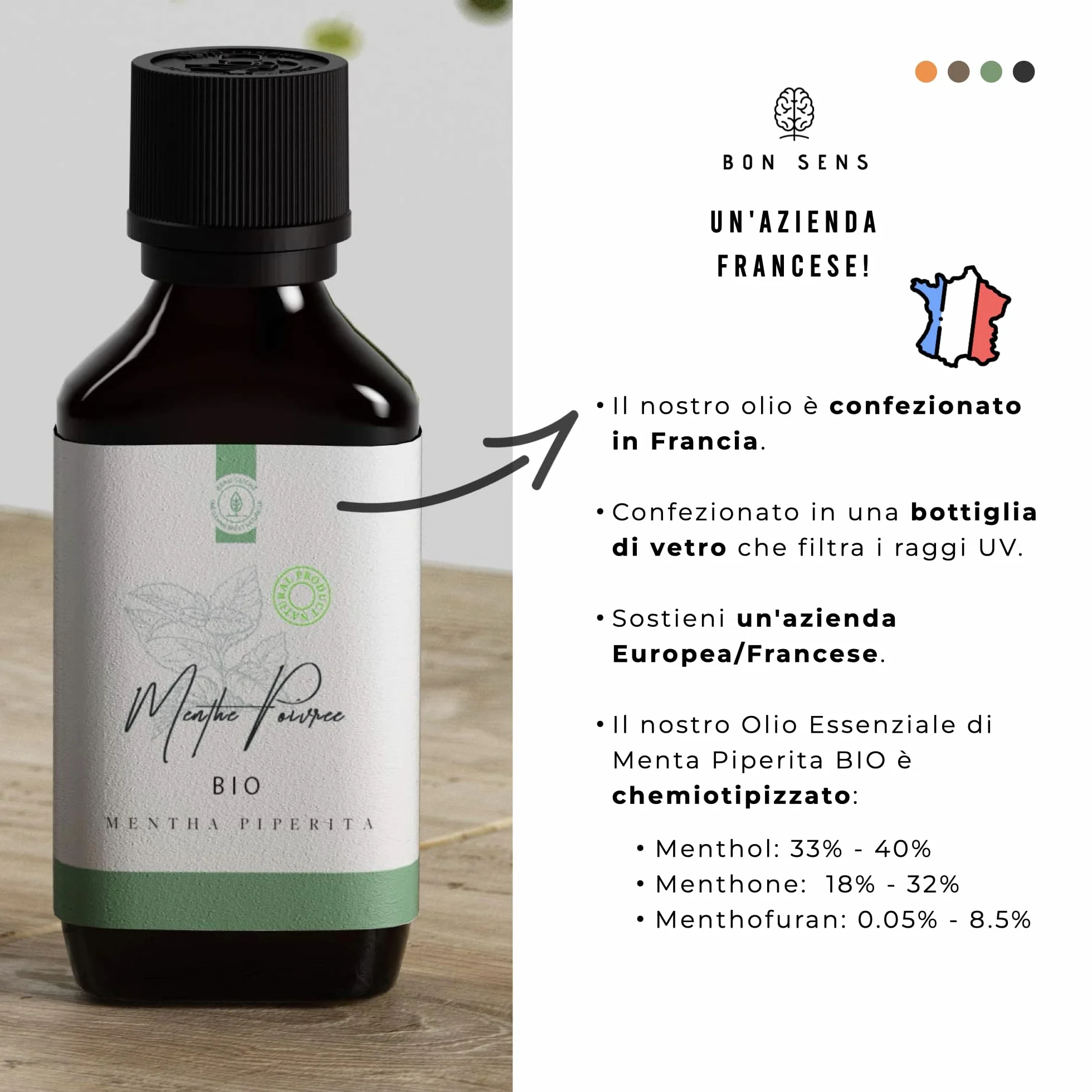 Olio Essenziale di Menta Piperita BIO 50ml - Puro, Naturale e Biologico
