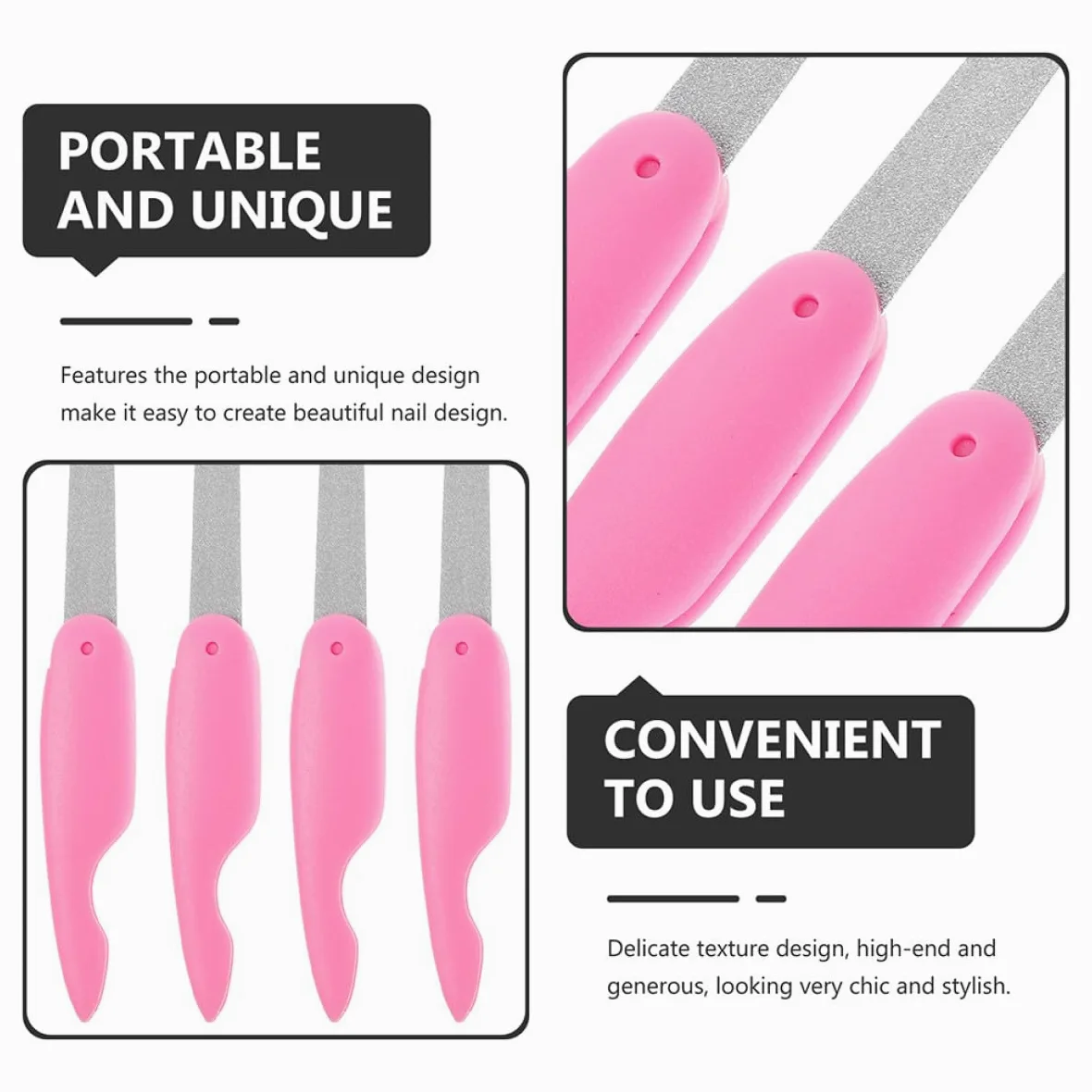 Set 8 Lime per Unghie Pieghevoli in Metallo, Lima per Unghie Spesse Piedi, Strumenti Professionali per Manicure e Pedicure Portatili Adatti a Viaggi