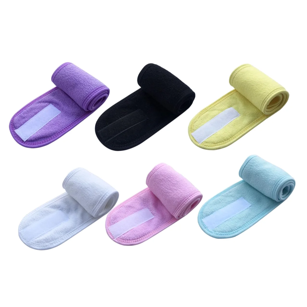 Cabilock 12pezzi Fascia per Capelli per Viso Fascia per Sudore Giallo Nero Bianco Rosa