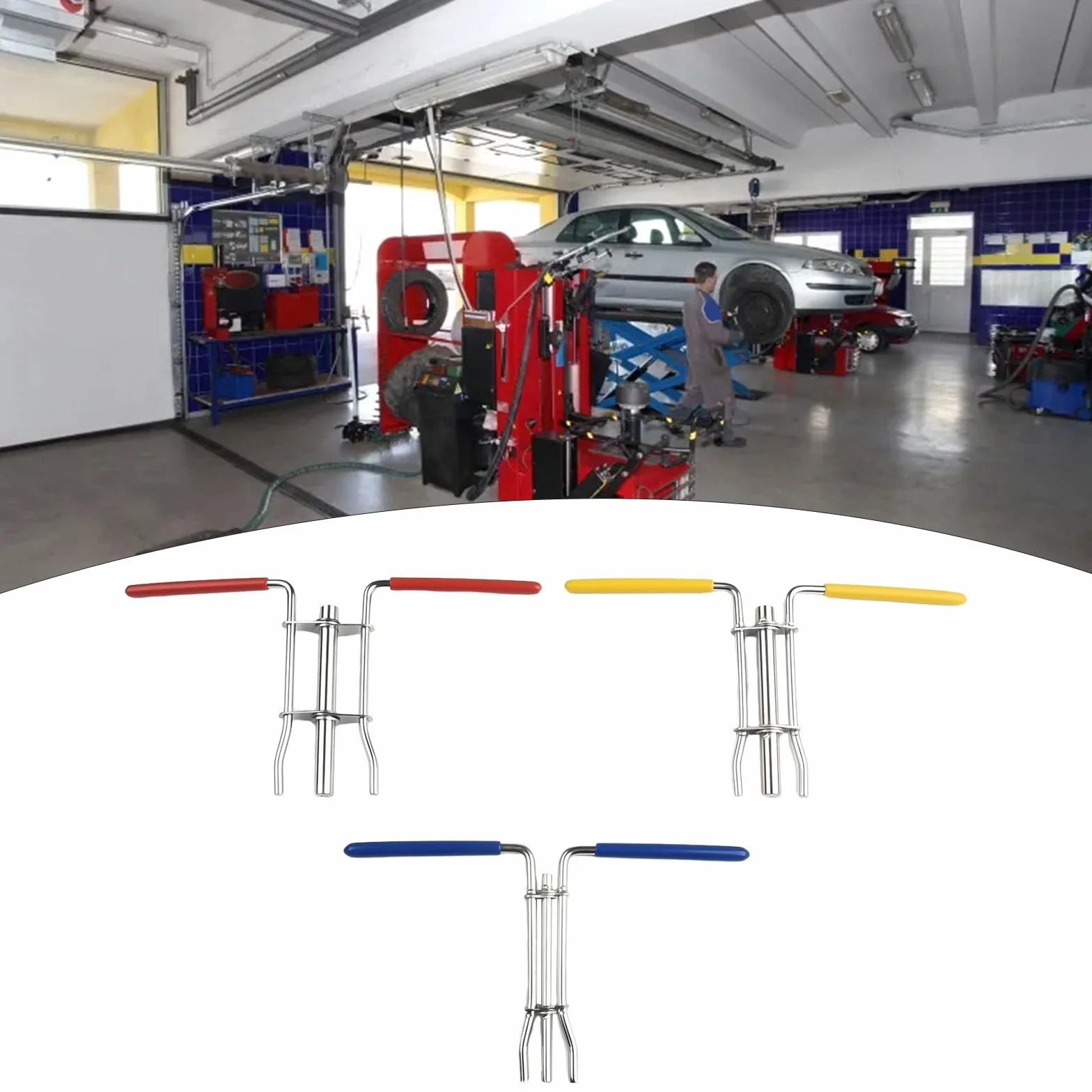 Kit installazione guarnizioni cilindro idraulico, set 3 driver a U acciaio inossidabile maniglie gomma