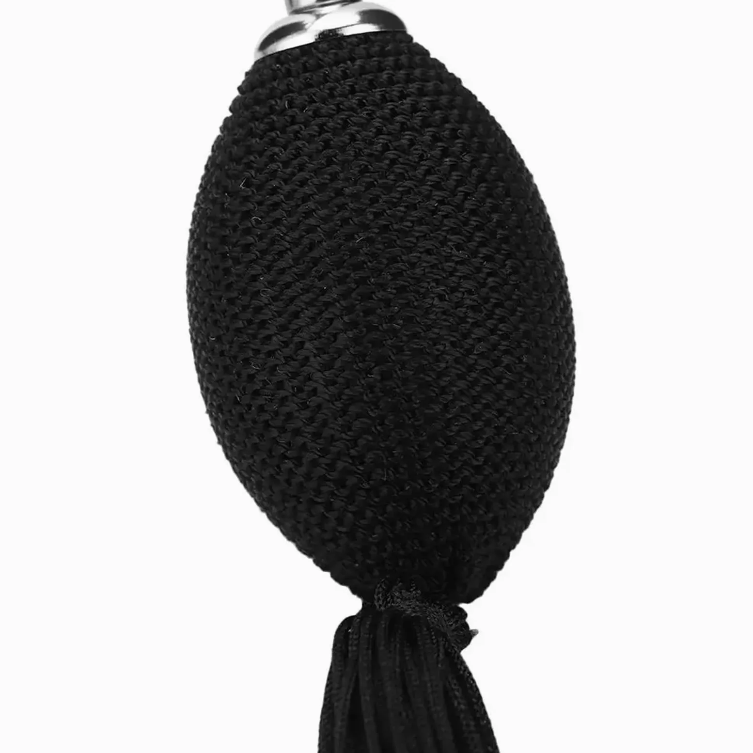 Bottiglia di profumo vintage in vetro cristallo da 75 ml con spruzzatore a bulbo nero antico e nappa - Idea regalo ricaricabile Per Feste E Banchetti