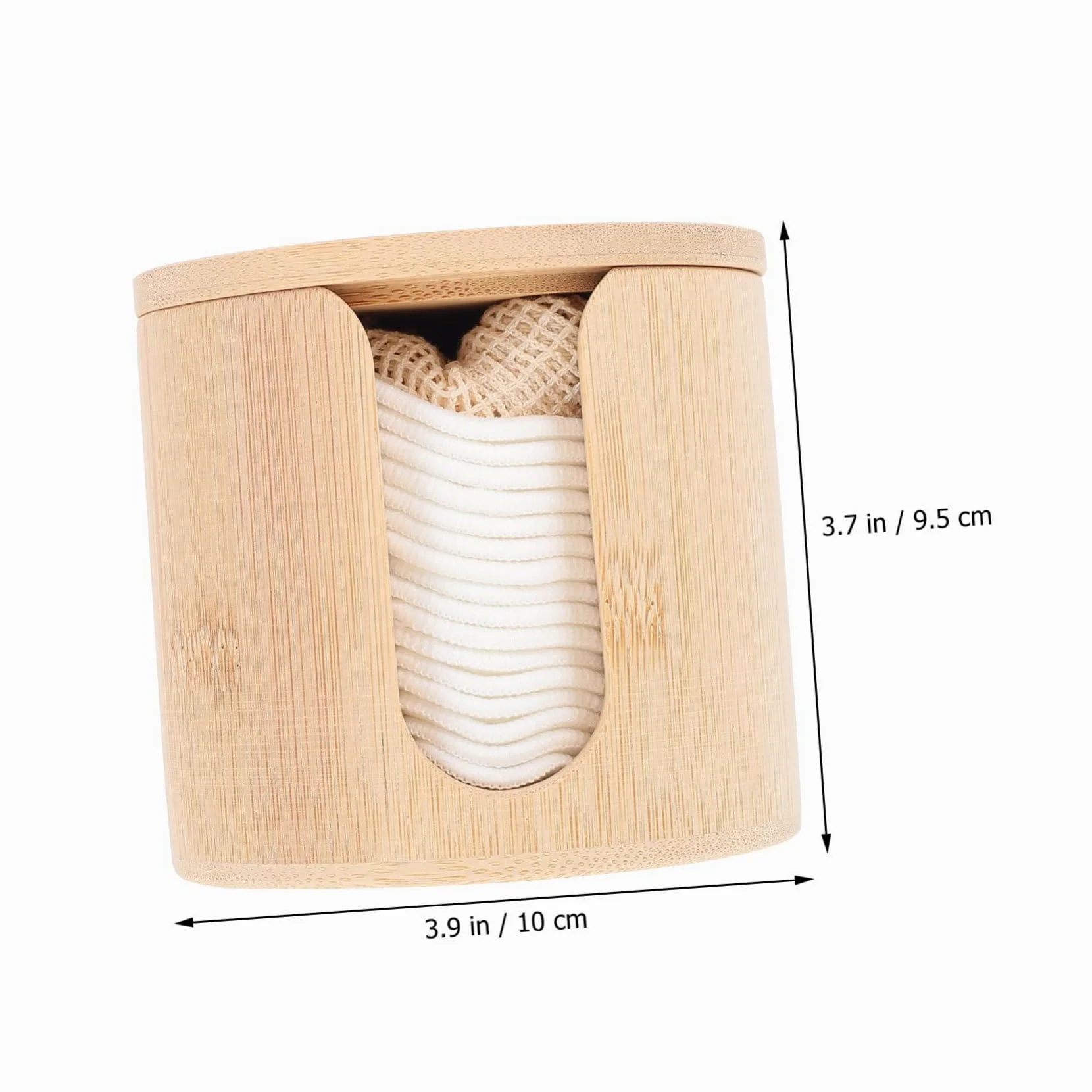 Dischetti Struccanti Riutilizzabili Set in Bamboo per Viso | Tonalità Kaki, Forma Arrotondata, Uso Semplice a Casa o Salone, Presa Naturale e Confortevole del Make-up