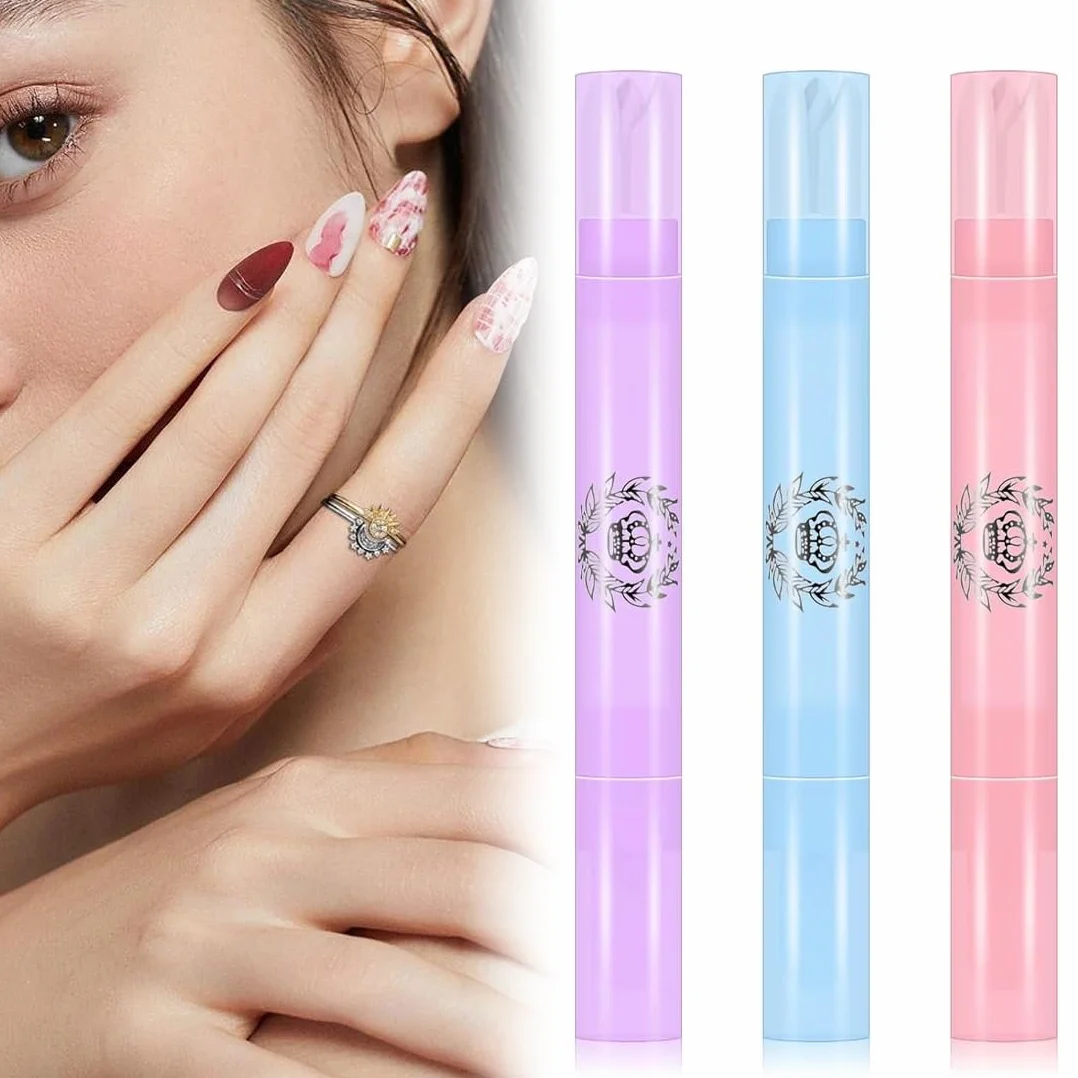 WUSJCOF 3 Pezzi Penna Correttore Smalto con 9 Punte di Ricambio Rimozione Smalto per Unghie Senza Solvente, Nail Remover Correzione Pen, Pennello Correggi Smalto per Unghie