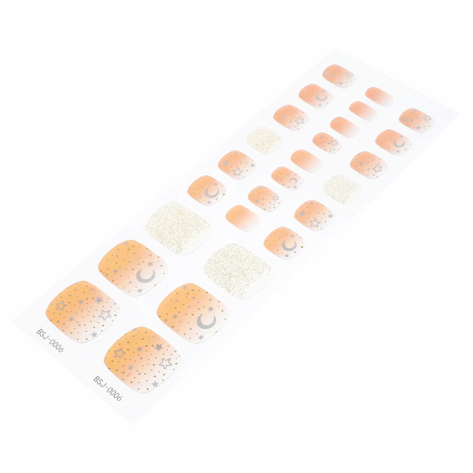 5 set di adesivi per unghie in gel per nail art, semi-solidi, con lima per unghie e bacchetta di legno, per matrimoni e feste, durevoli e facili da applicare