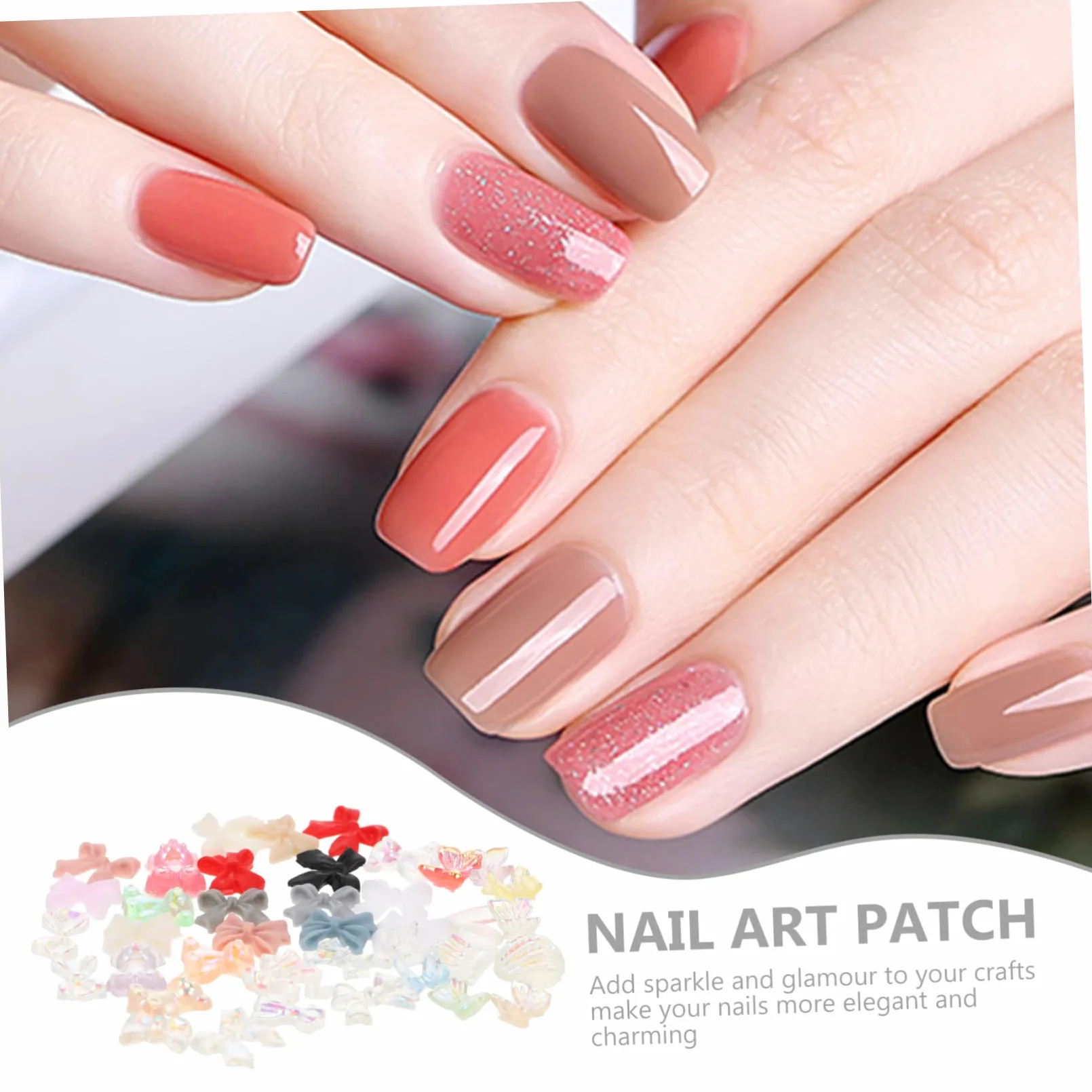 CALLARON 5 Set Charm Per Unghie A Accessori Per Nail Art Decorazioni Manicure Sostituibili Per Unghie Eleganti E Raffinate 2 Scatole*5