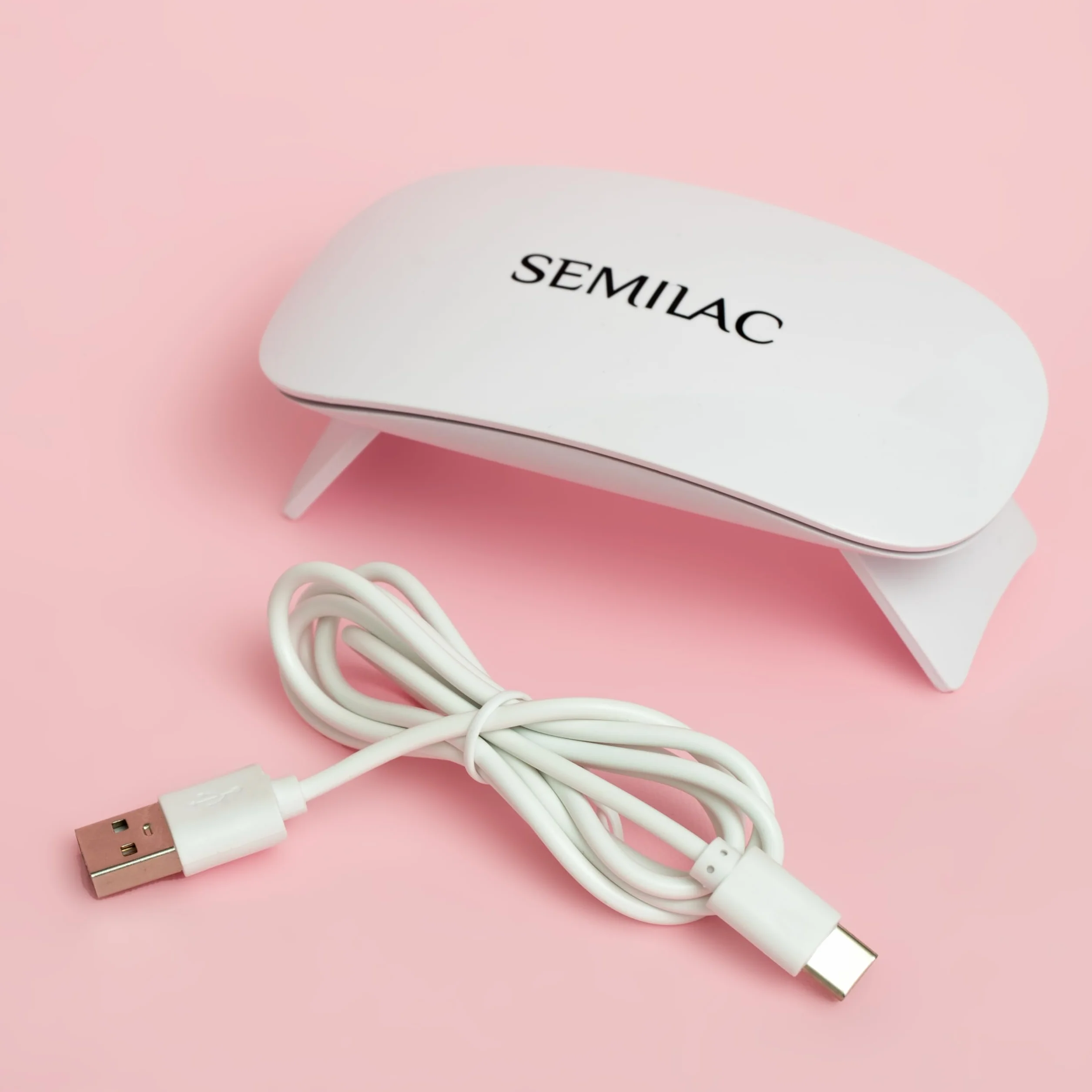 Semilac Lampada LED da viaggio, 6 W, pieghevole, con timer da 60/90 secondi, compatta e portatile, connettore USB-C
