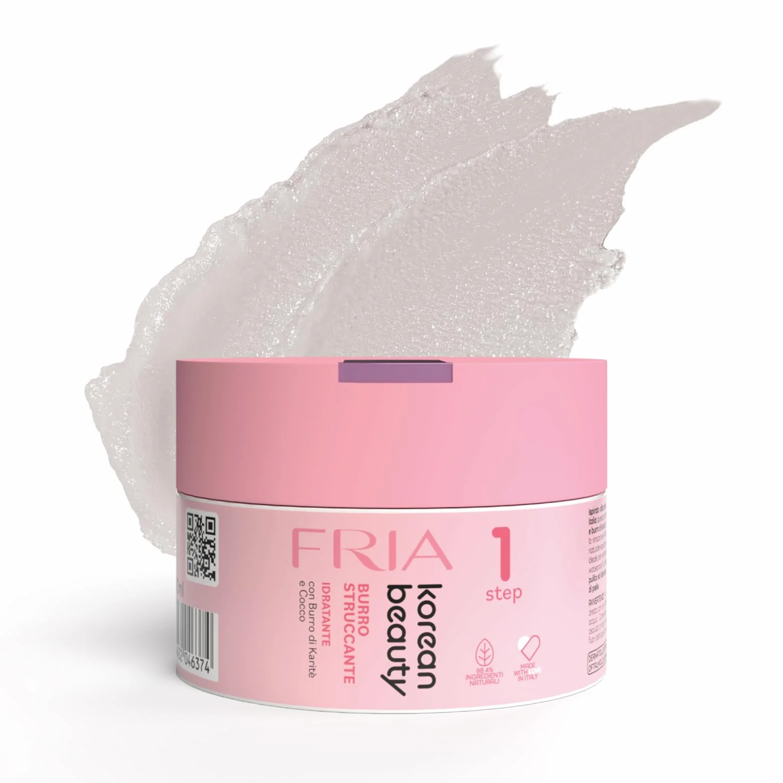 Fria Korean Beauty Burro Struccante Idratante 80ml con Burro di Karité e Cocco, Rimuove Trucco Waterproof