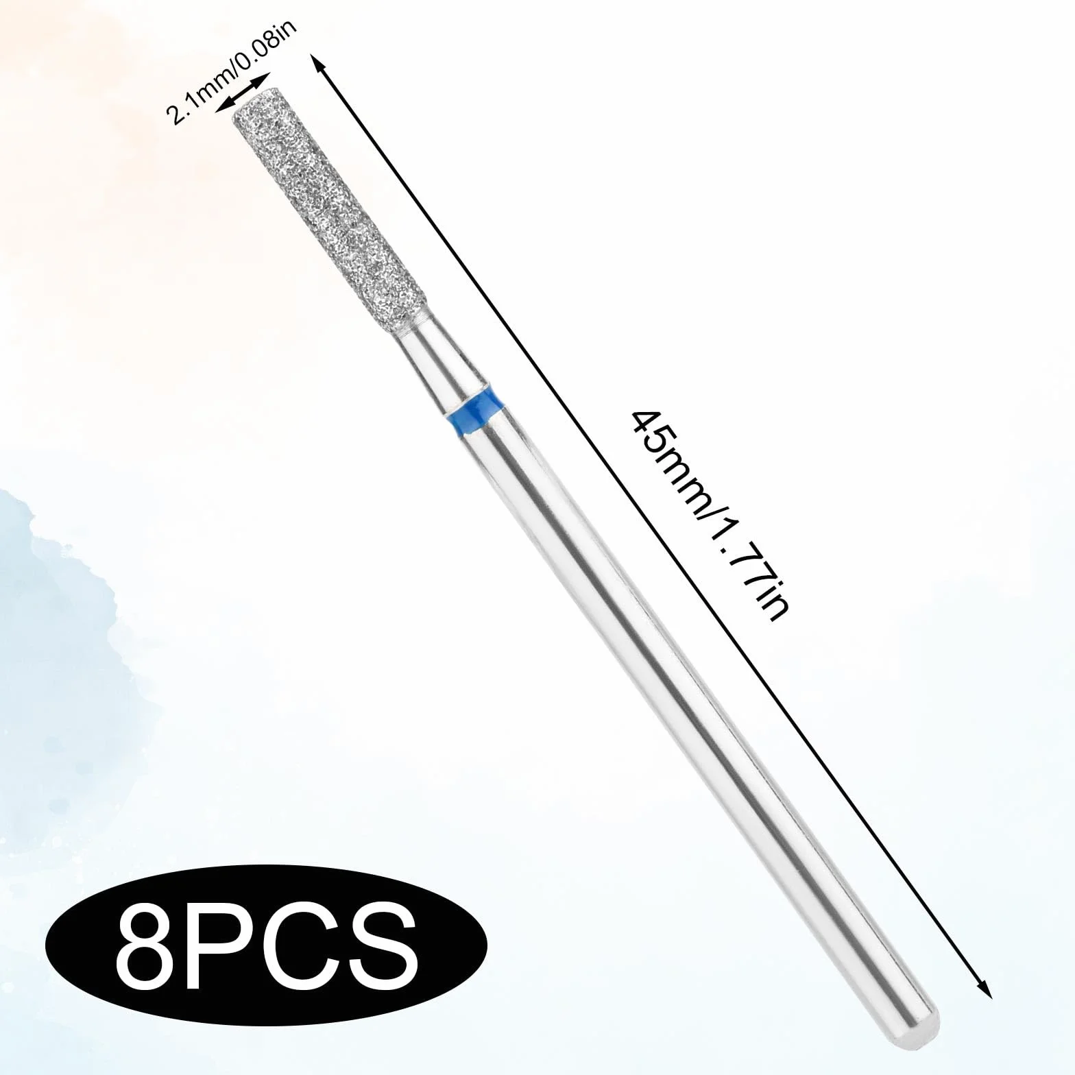 Punte Fresa Unghie 2,1mm Barile per Trapano Pulizia Cuticole Rimozione Strumento Salone