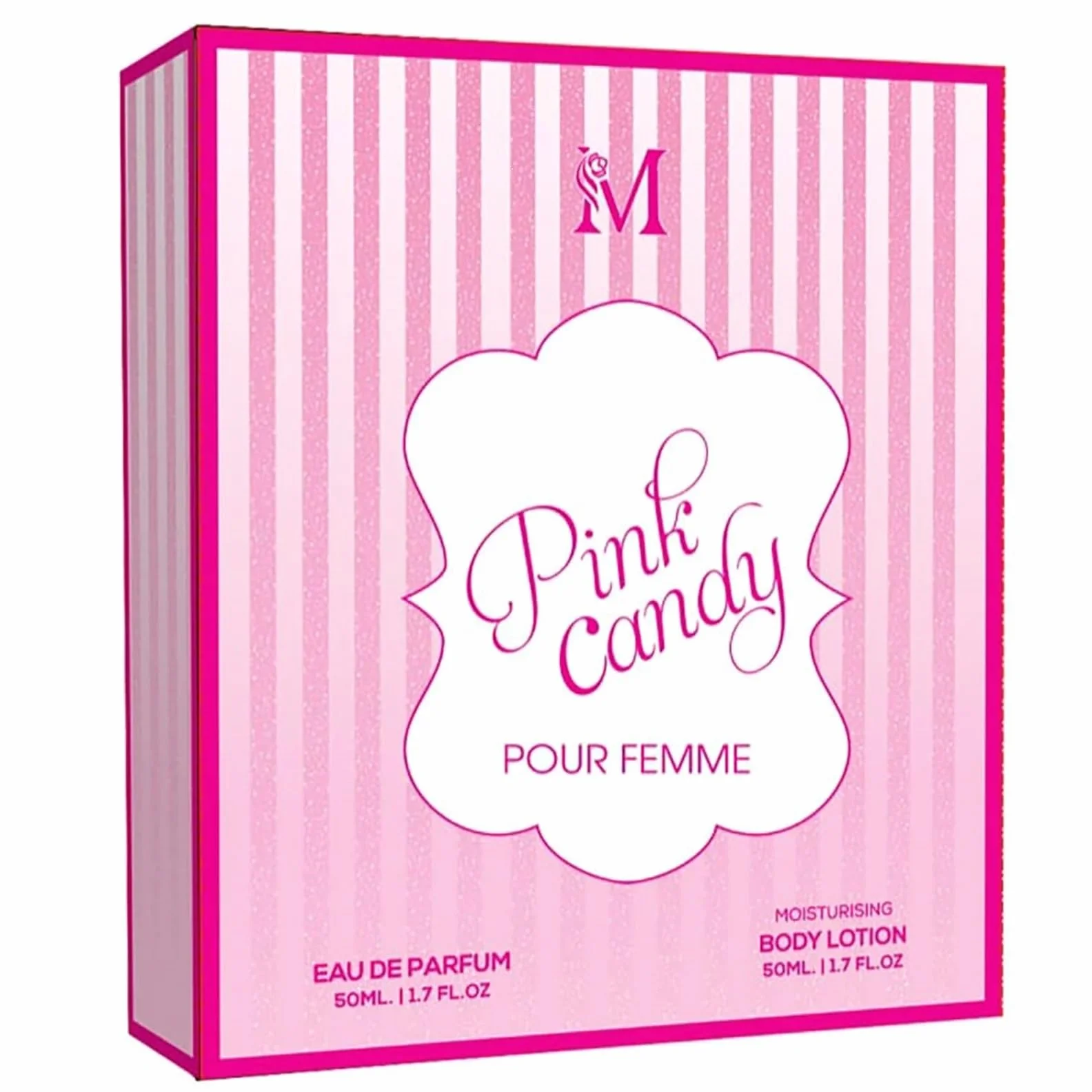 Profumo Donna eau de Parfum Pink Candy Limited Edition CONFEZIONE SET PROFUMO 50 ML + Crema Corpo 50 ML Donna kit regalo