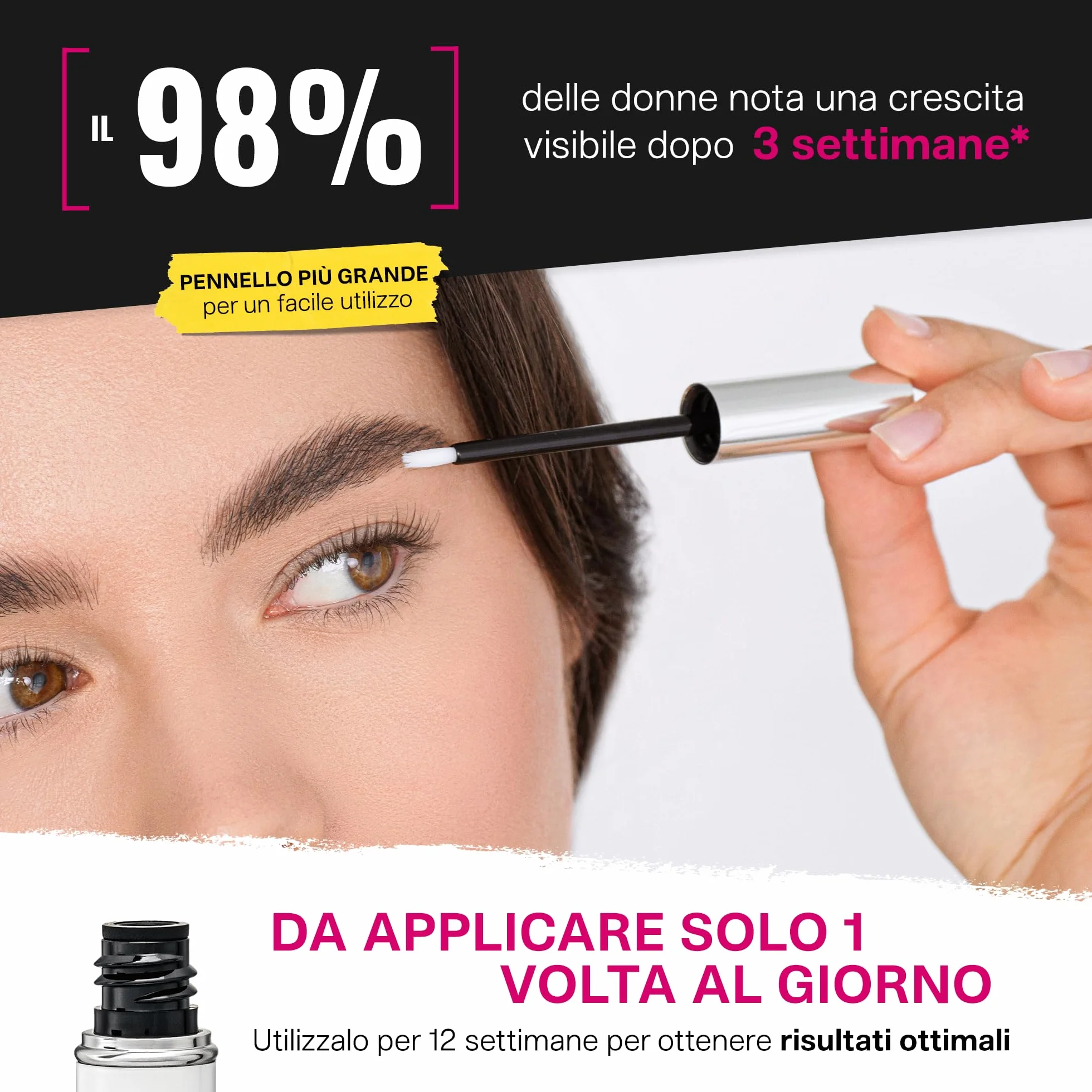 BROWCOCA!NE® Siero sopracciglia rapida crescita piene Booster vegano Svenja Walberg