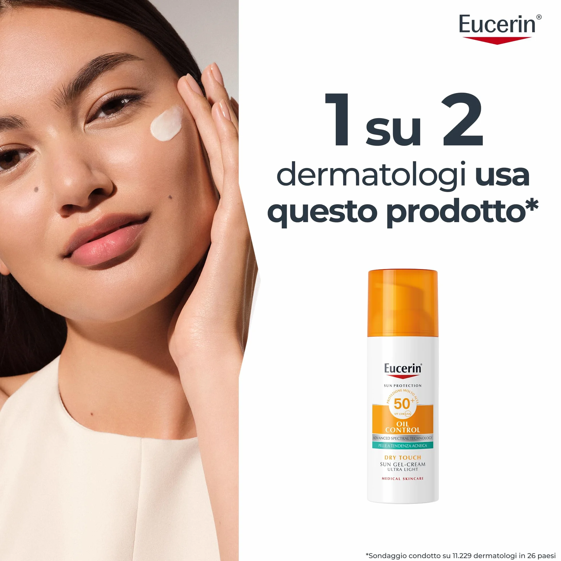 Eucerin Oil Control Dry Touch Face Sun Gel-Creme SPF50+ 50 ml