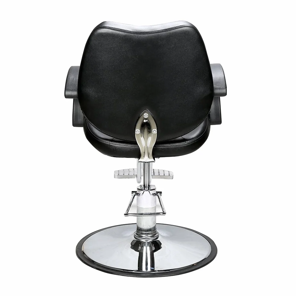 Barberpub 2057BK - Sedia parrucchiera, altezza regolabile, idraulica, similpelle nera